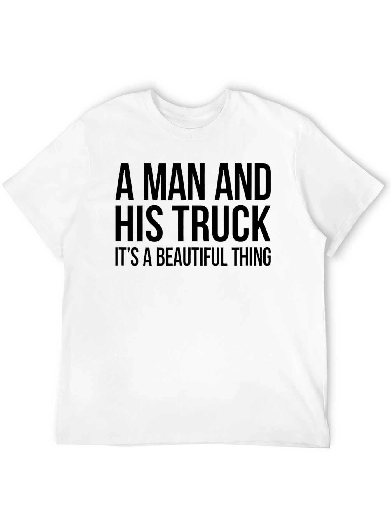 A Man and His Truck Black Graphic Tee