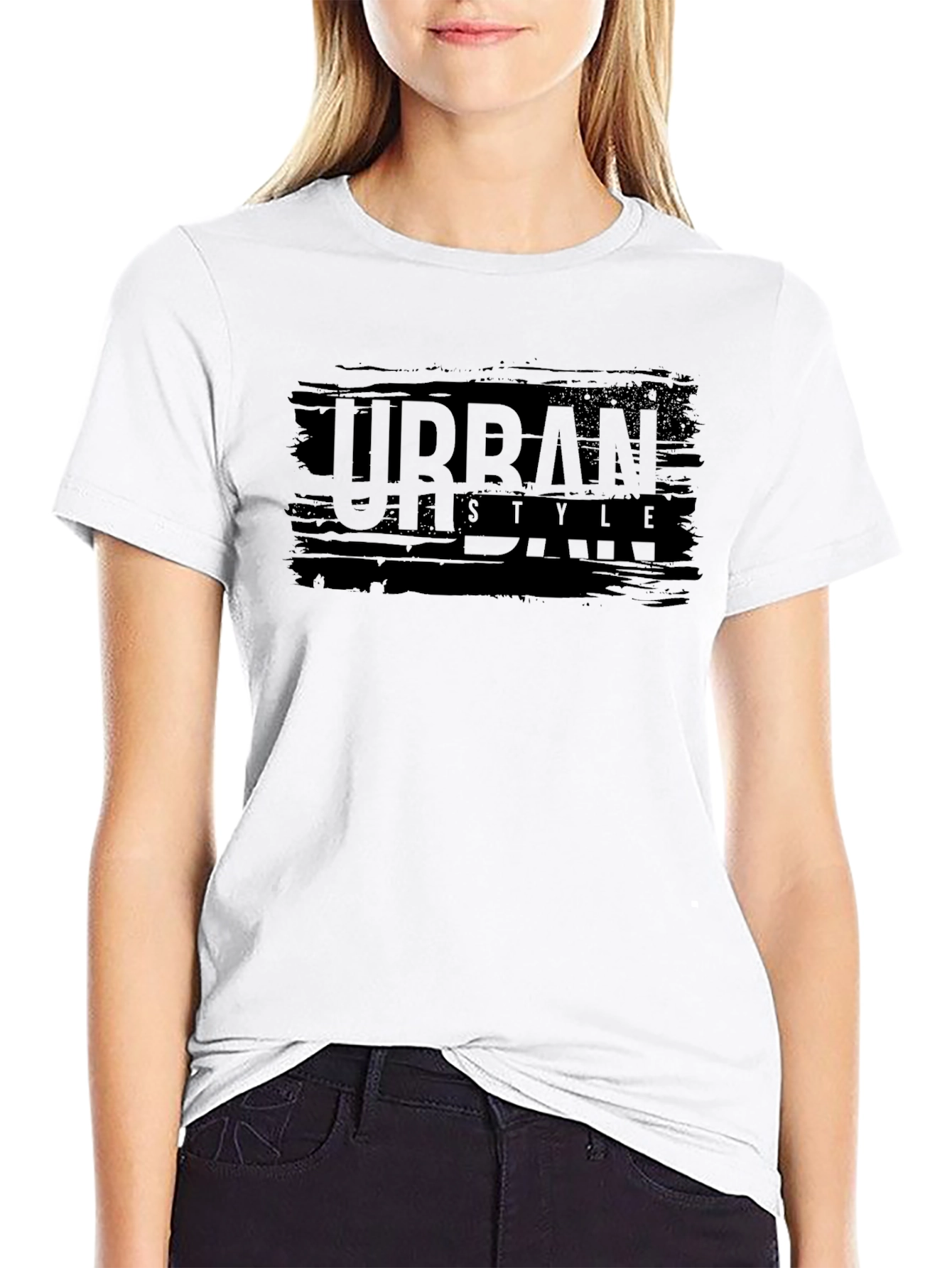 Urban Style Black Graphic T-Shirt