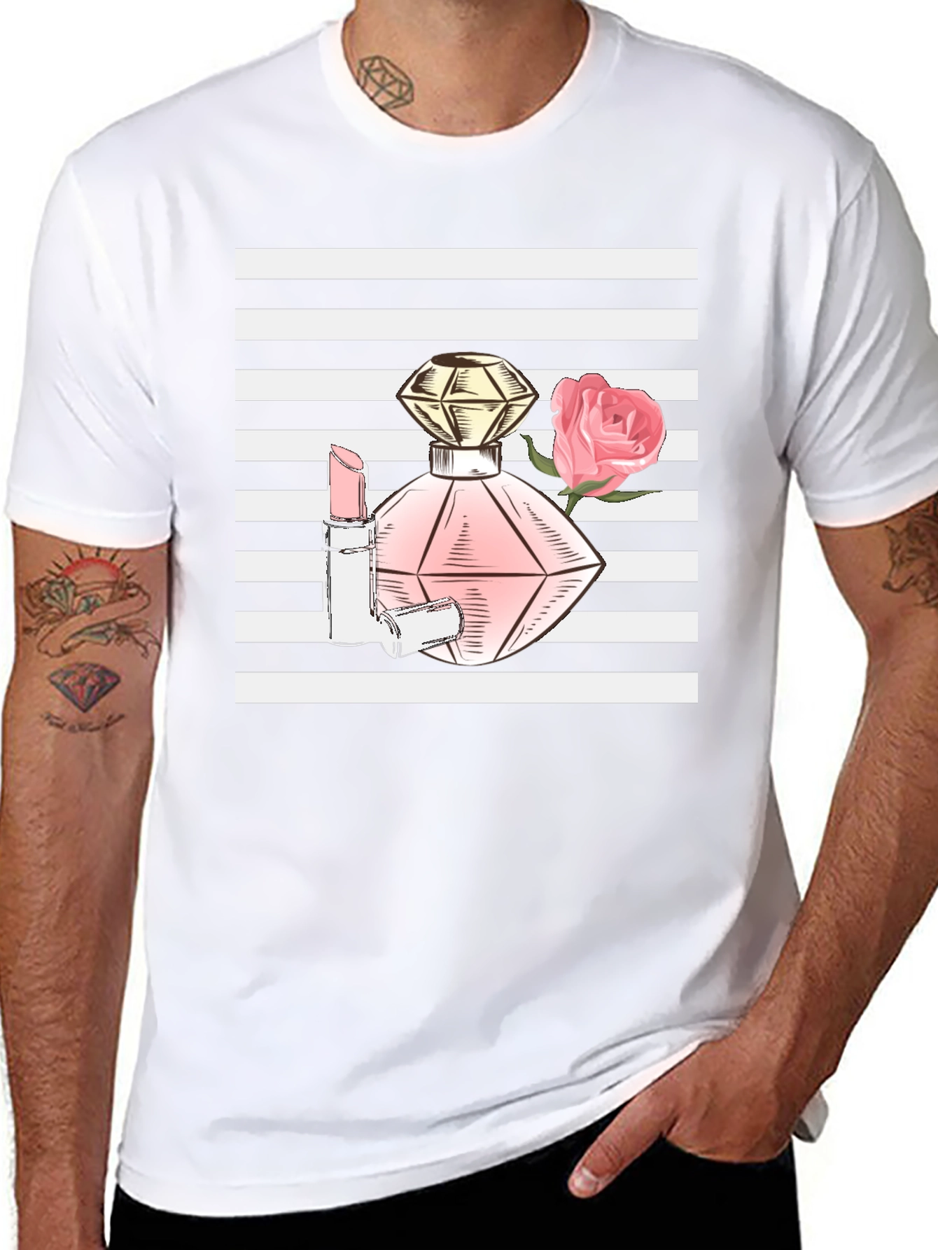 Stylish Black T-Shirt with Fashion Print