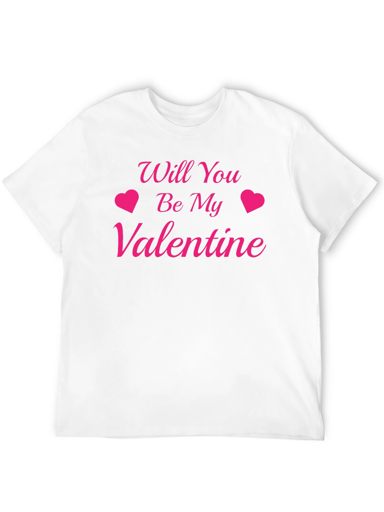 Will You Be My Valentine Black Graphic T-Shirt