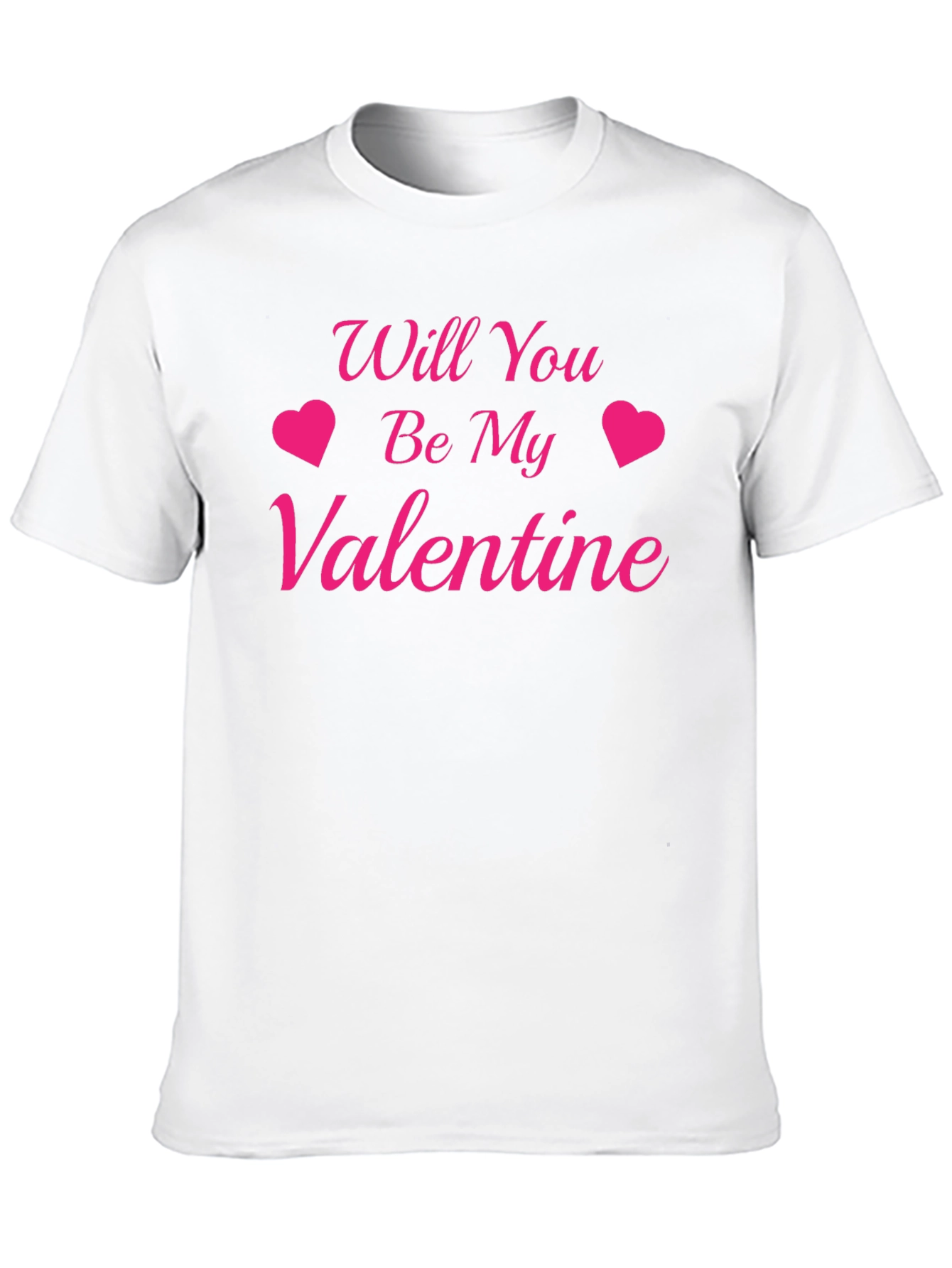 Will You Be My Valentine Black Graphic T-Shirt