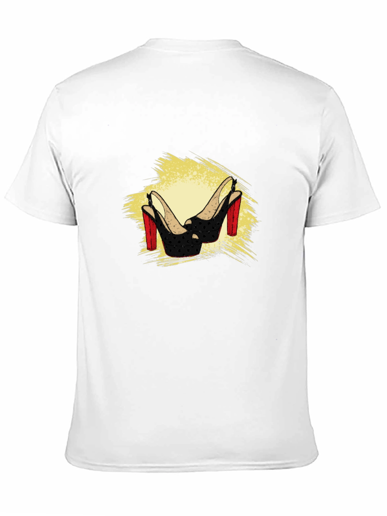 Stylish High Heel Shoe Graphic Tee - Black