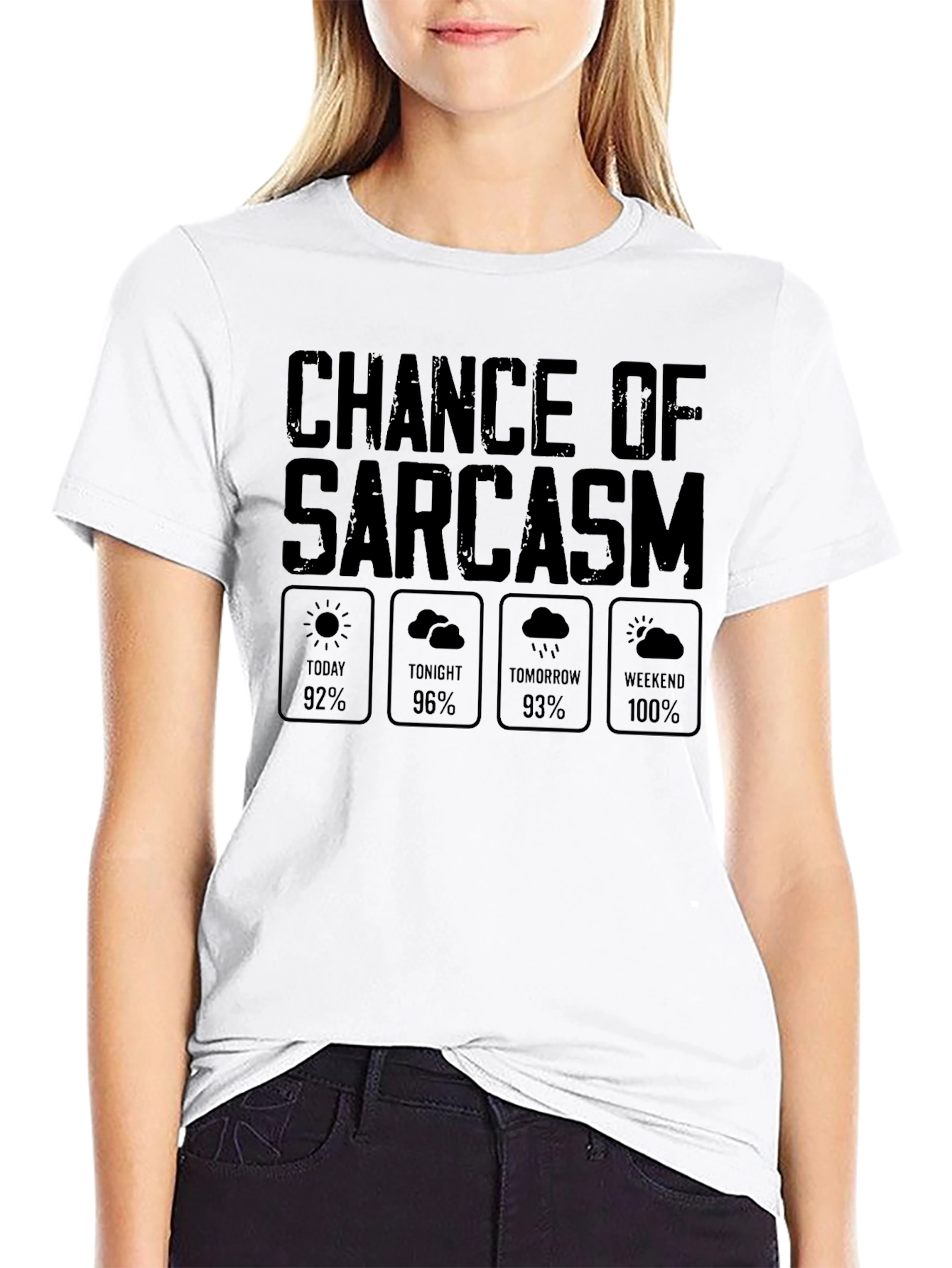 Sarcasm Weather Report Graphic Novelty T-Shirt