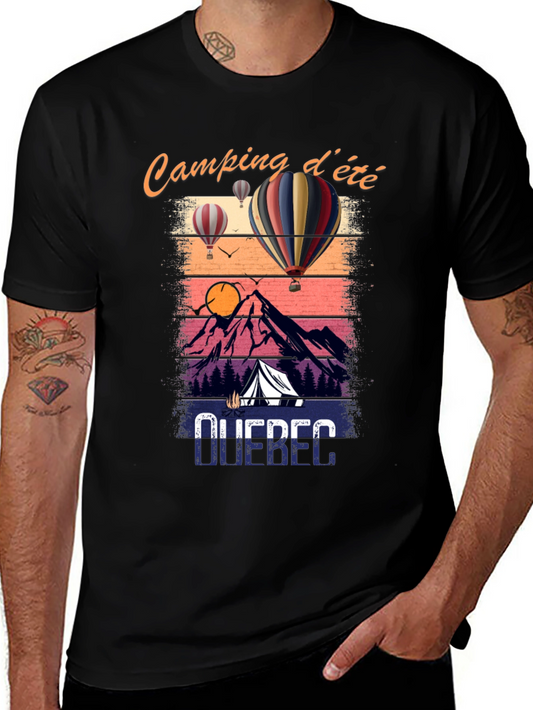 Quebec Camping dété Graphic Tee