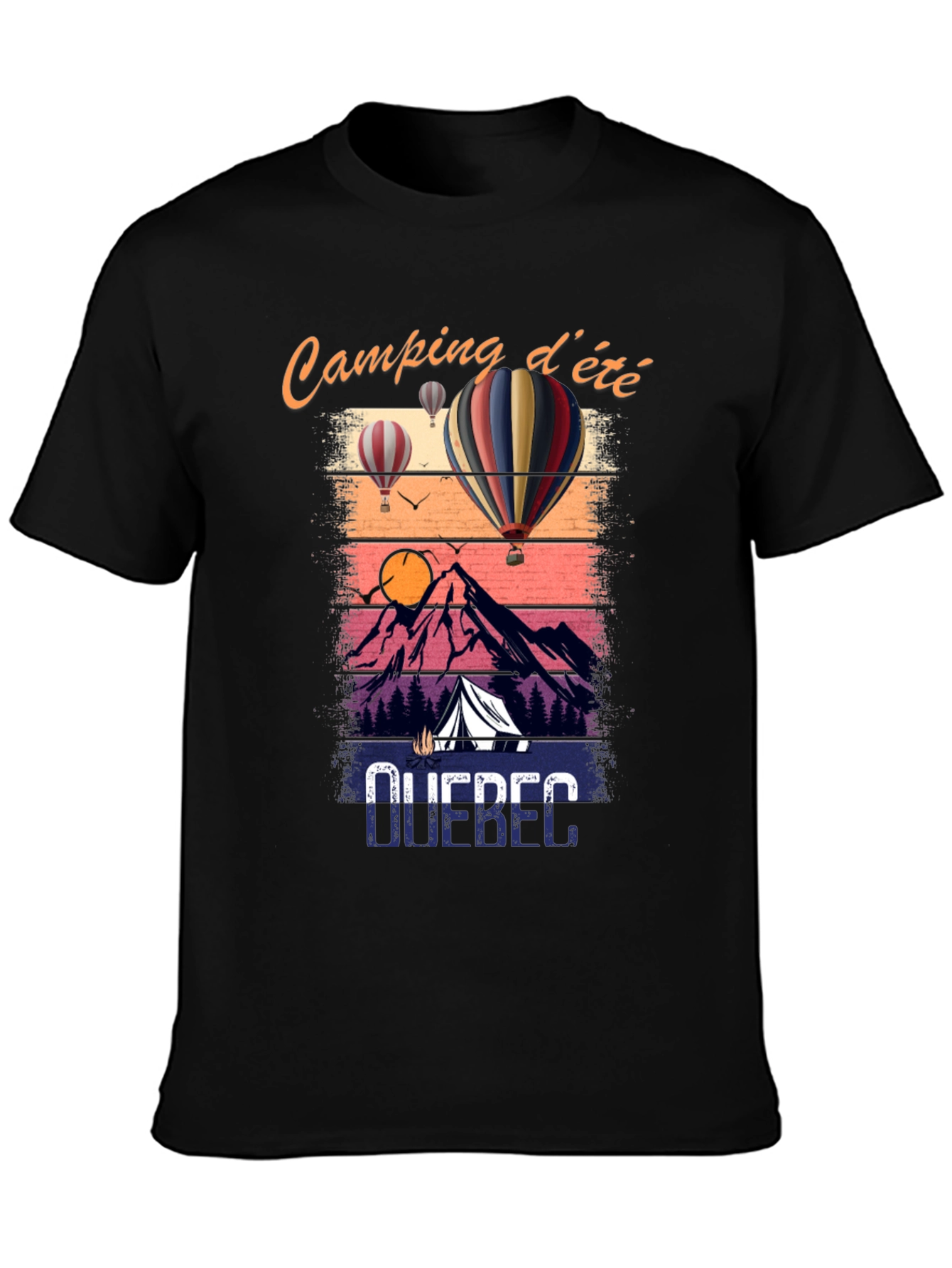 Quebec Camping dété Graphic Tee