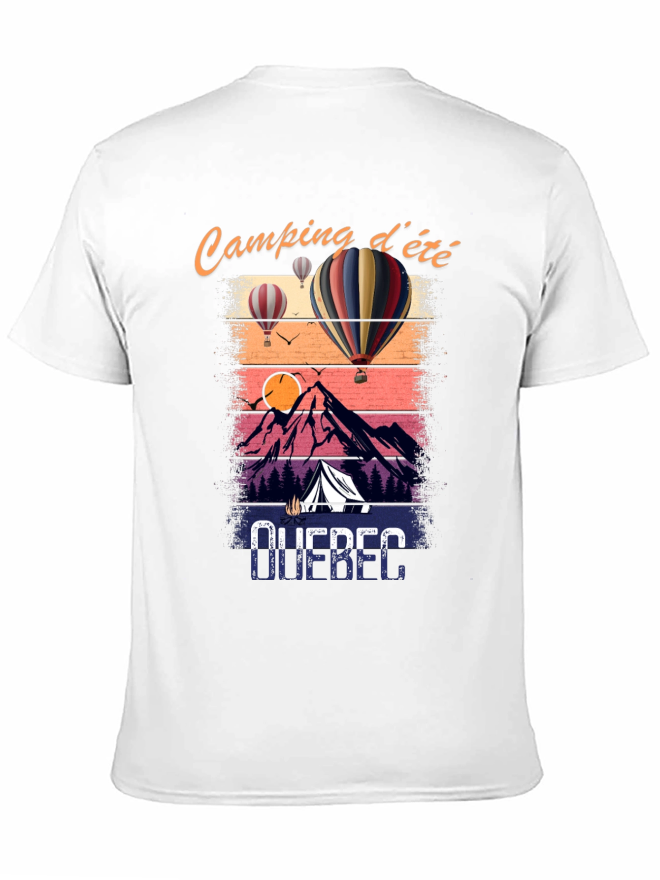 Quebec Camping dété Graphic Tee