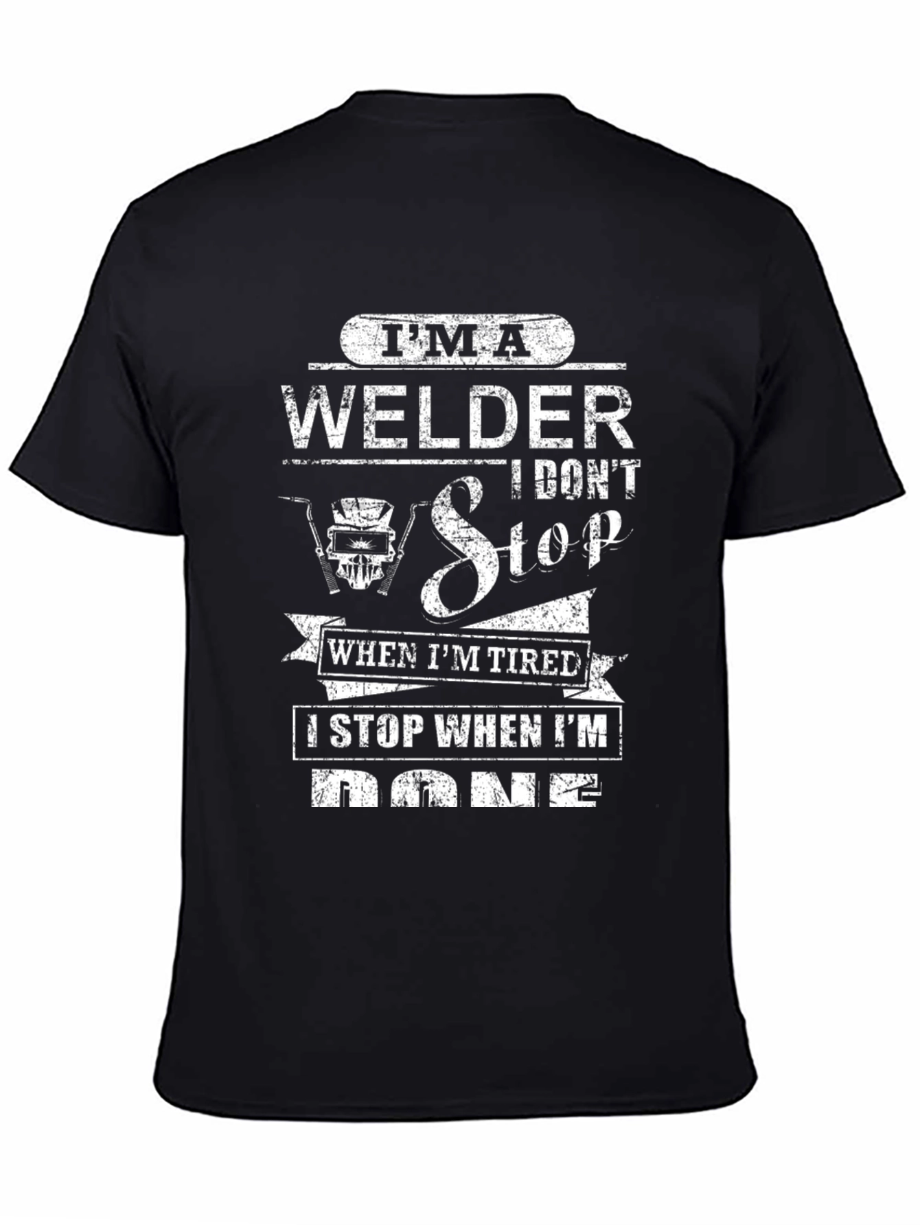 Im A Welder Black Graphic T-Shirt