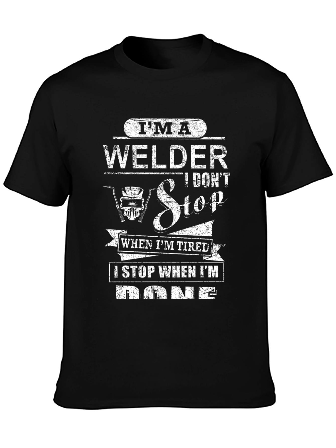 Im A Welder Black Graphic T-Shirt