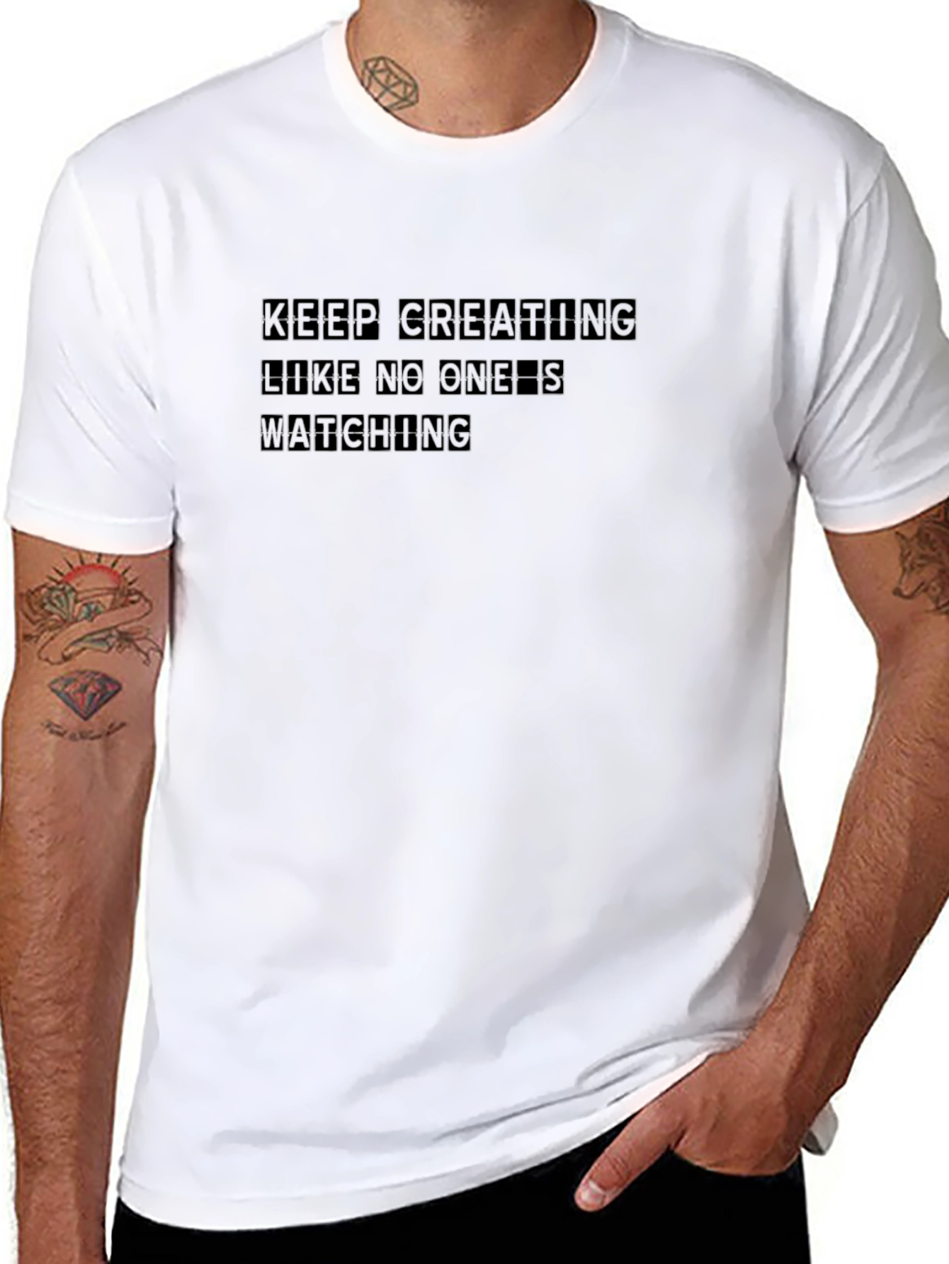 Keep Creating Black T-Shirt