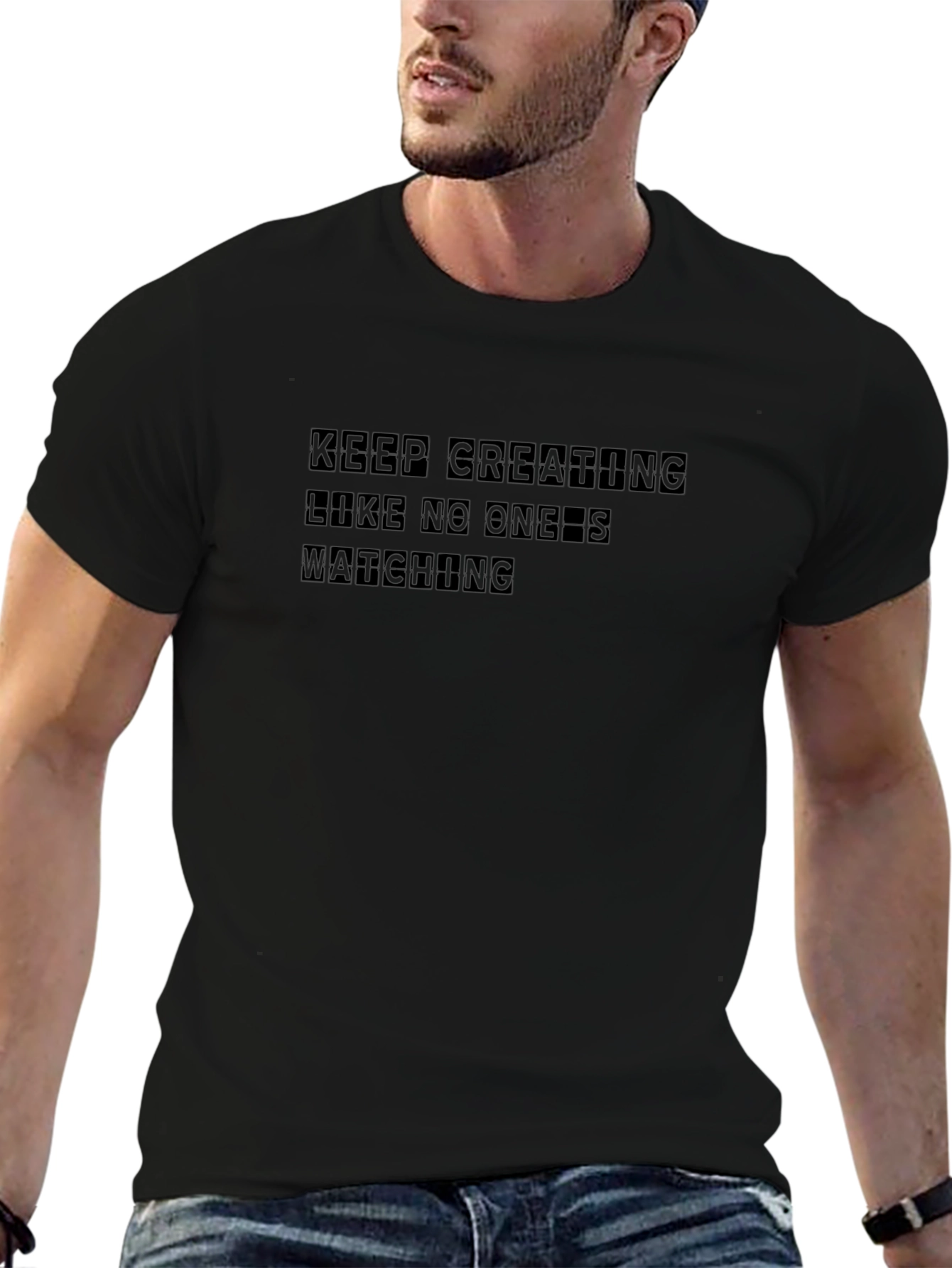 Keep Creating Black T-Shirt