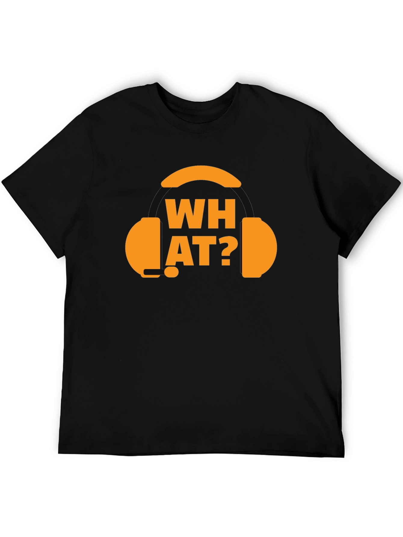 What? Headphones Graphic T-Shirt - Black