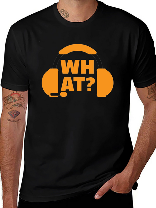 What? Headphones Graphic T-Shirt - Black