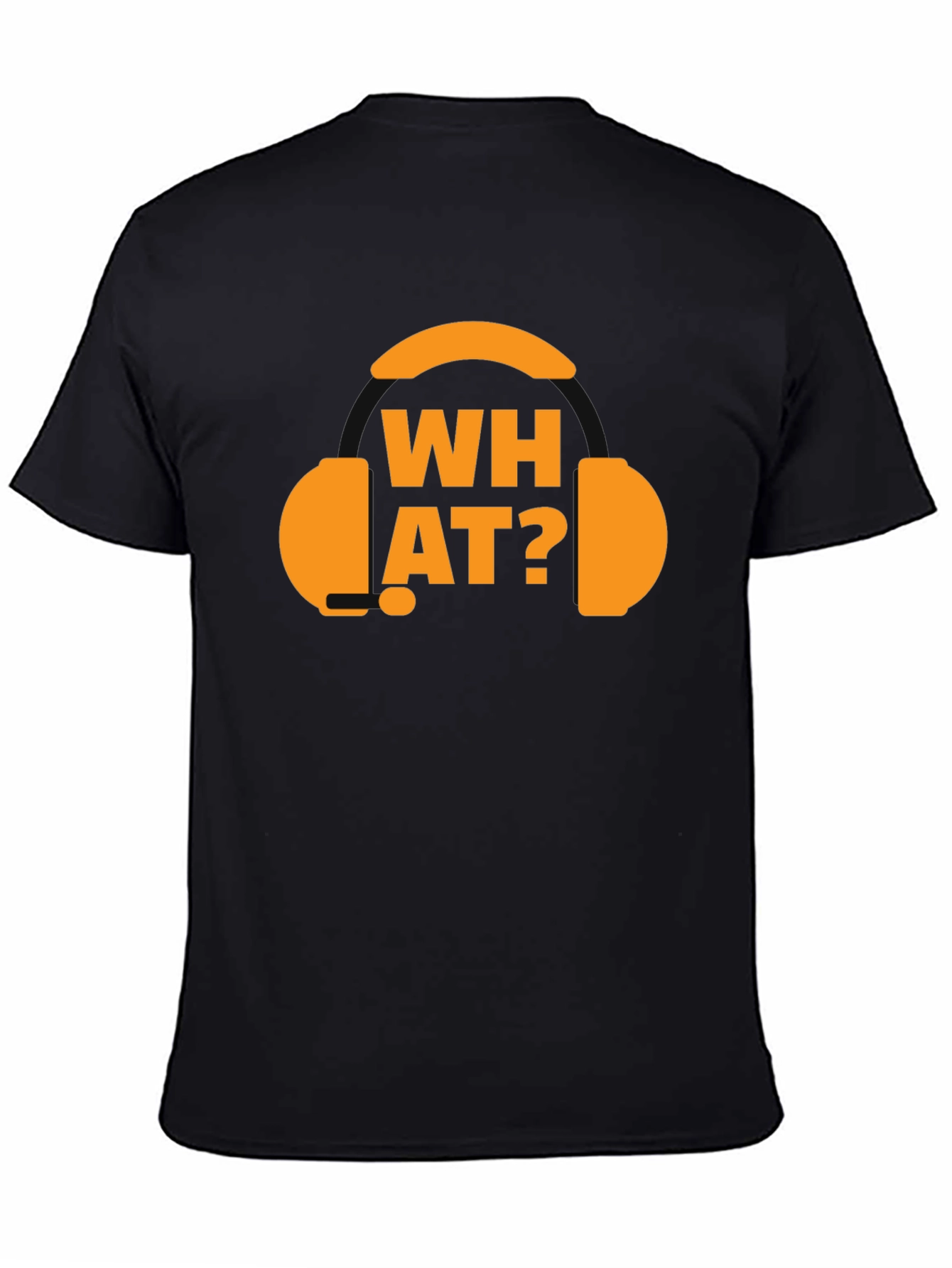 What? Headphones Graphic T-Shirt - Black