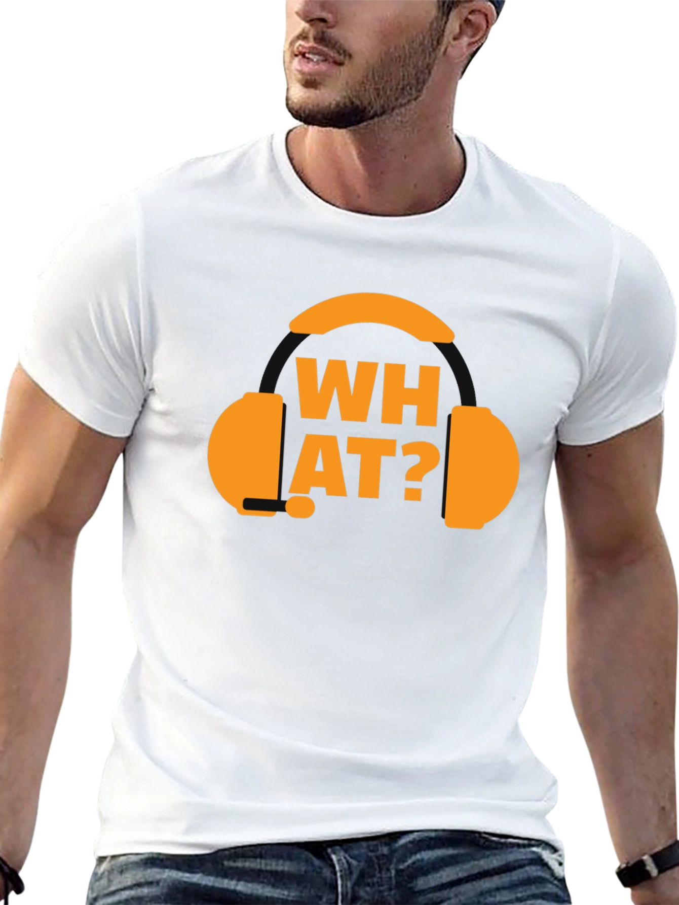 What? Headphones Graphic T-Shirt - Black