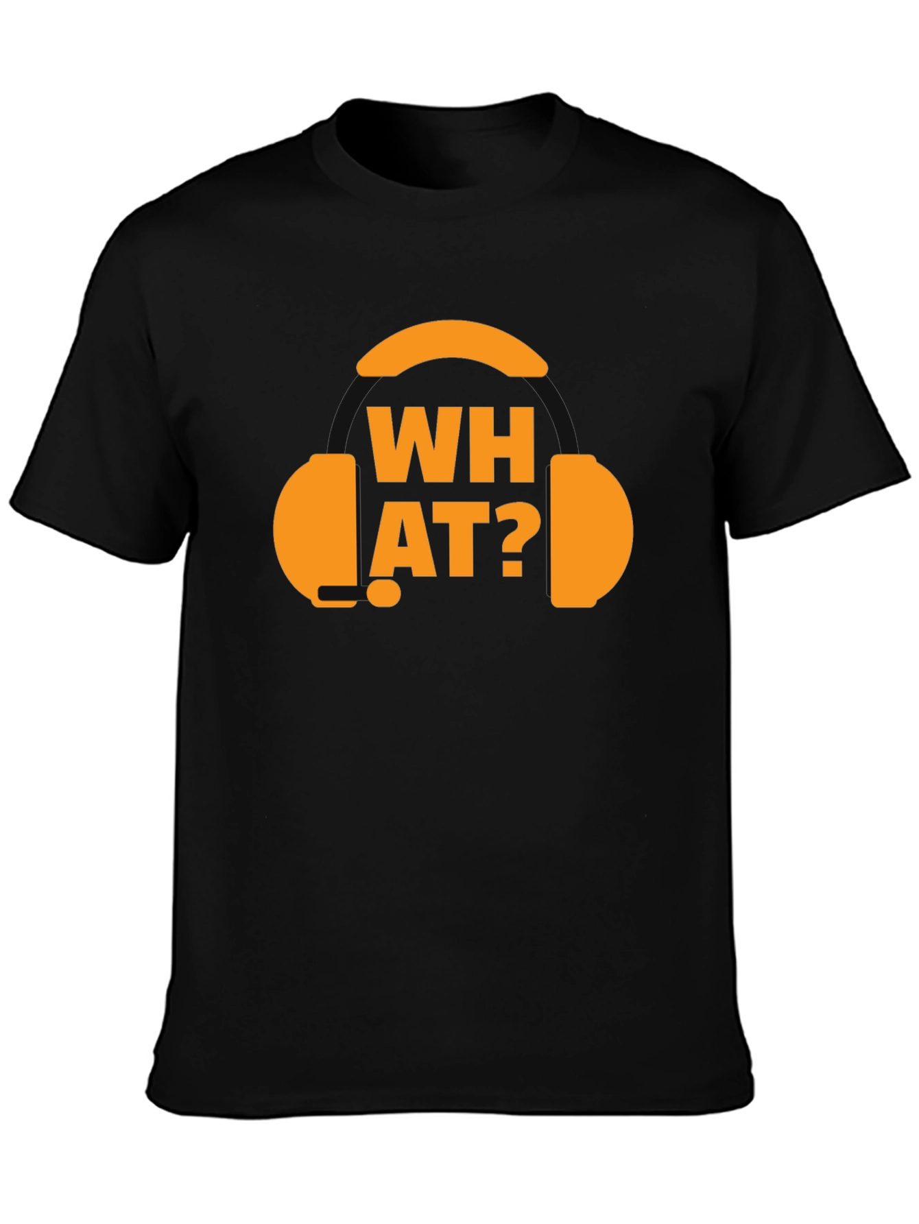 What? Headphones Graphic T-Shirt - Black