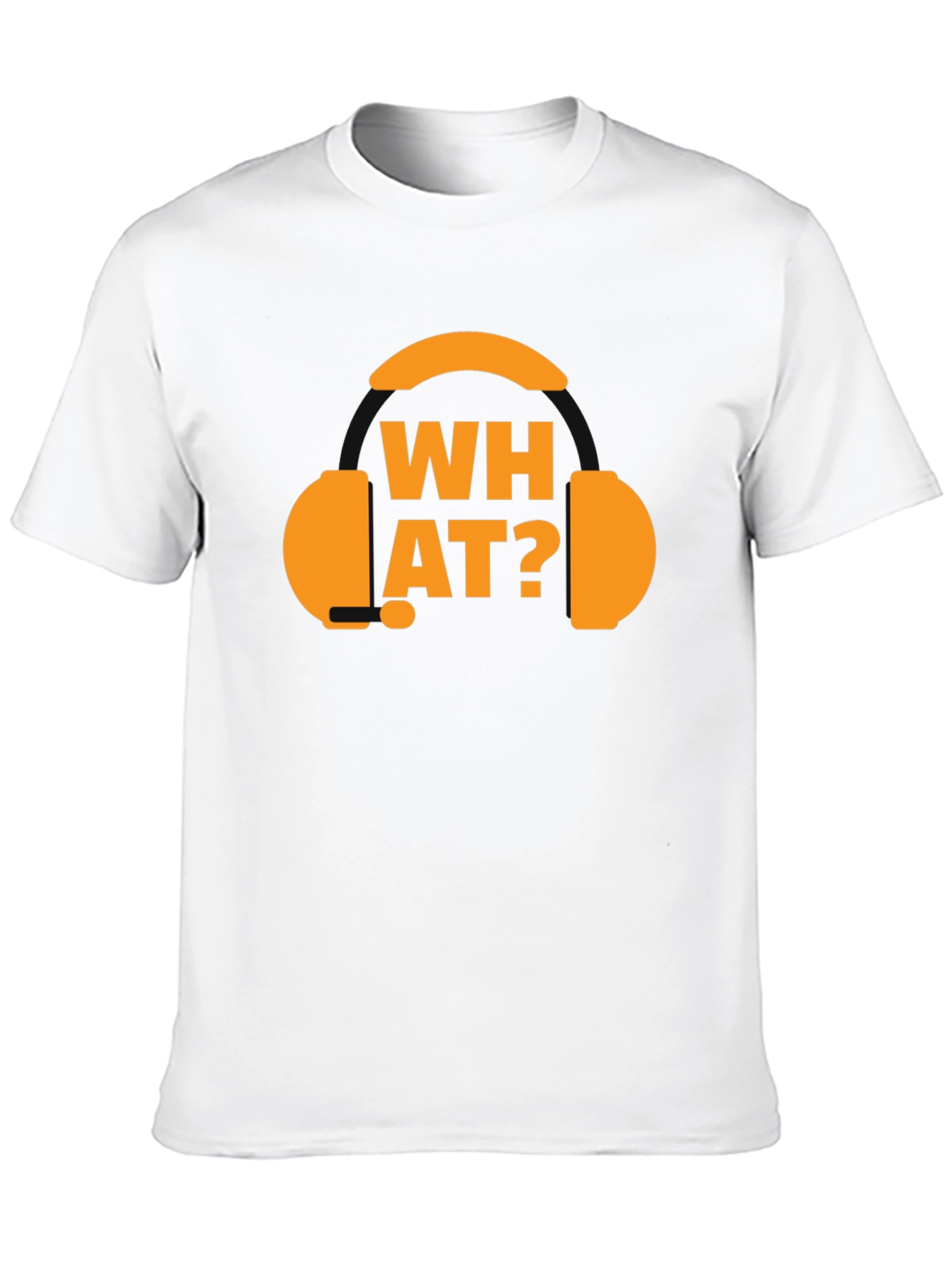 What? Headphones Graphic T-Shirt - Black