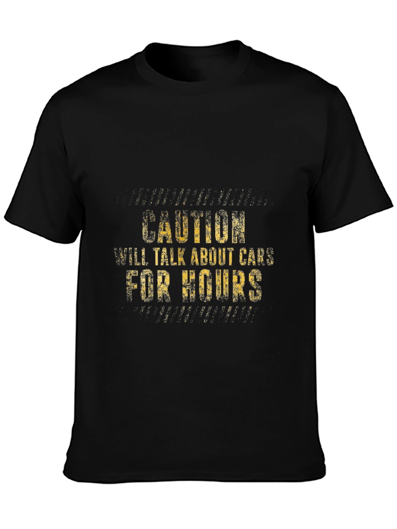 Caution Will Talk About Cars Mens T-Shirt
