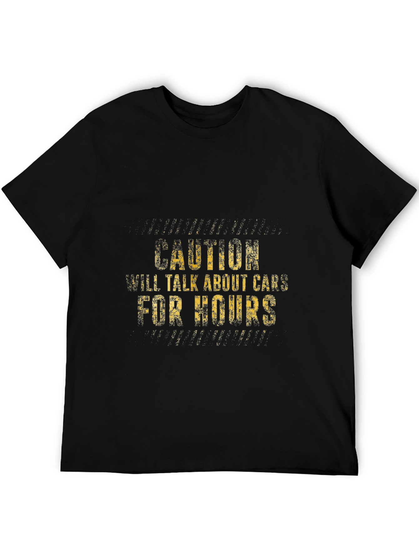 Caution Will Talk About Cars Mens T-Shirt