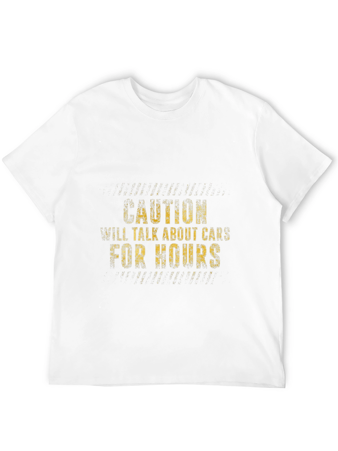 Caution Will Talk About Cars Mens T-Shirt