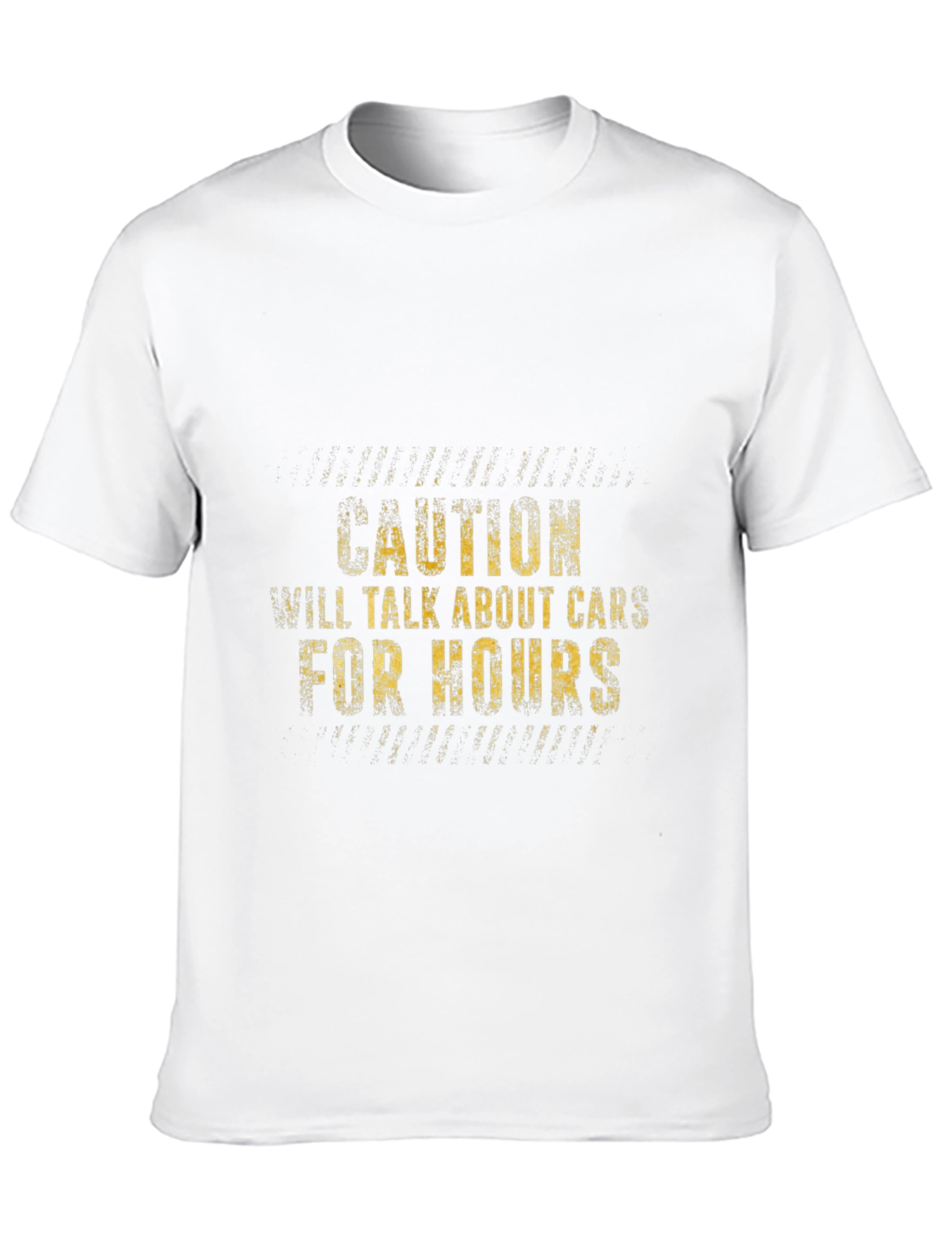 Caution Will Talk About Cars Mens T-Shirt
