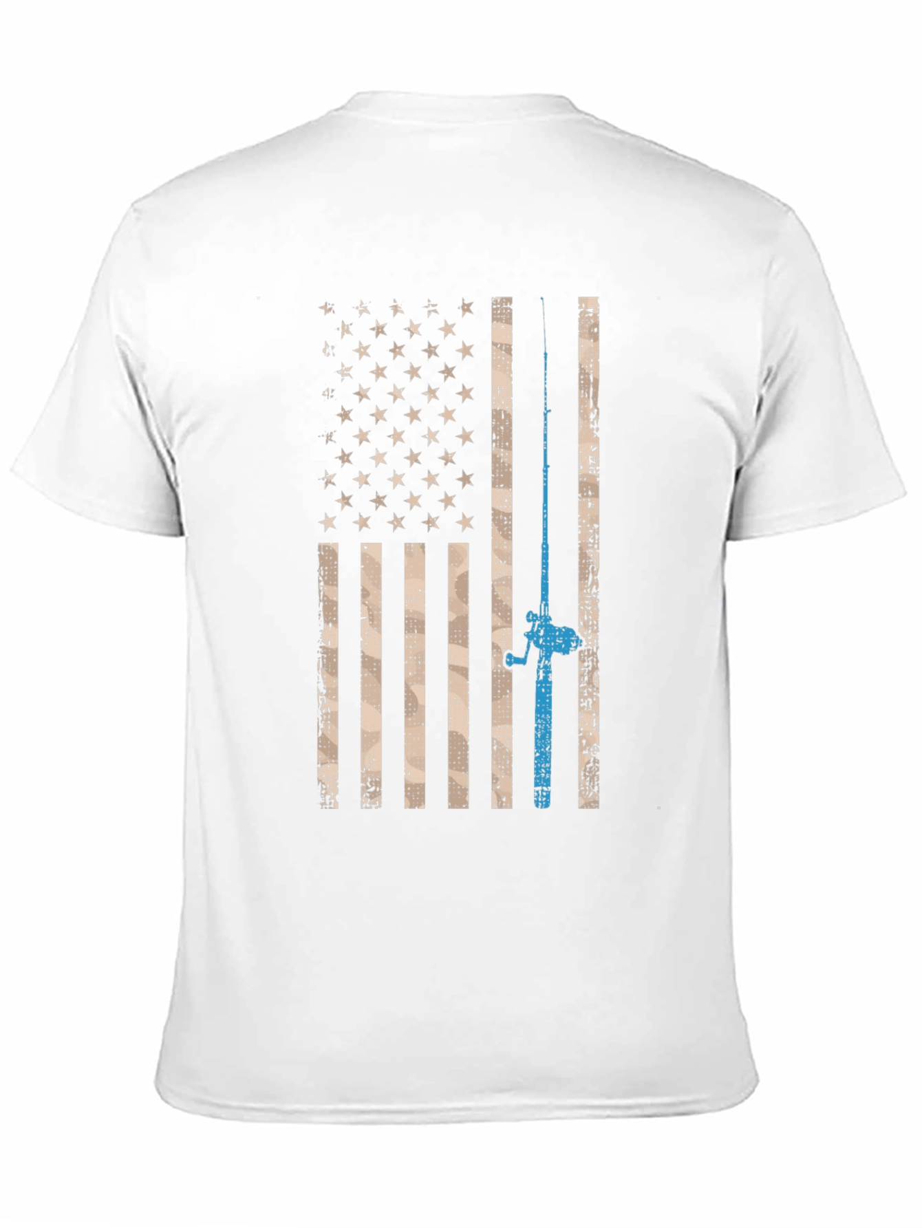 Patriotic Fishing T-Shirt - American Flag Design