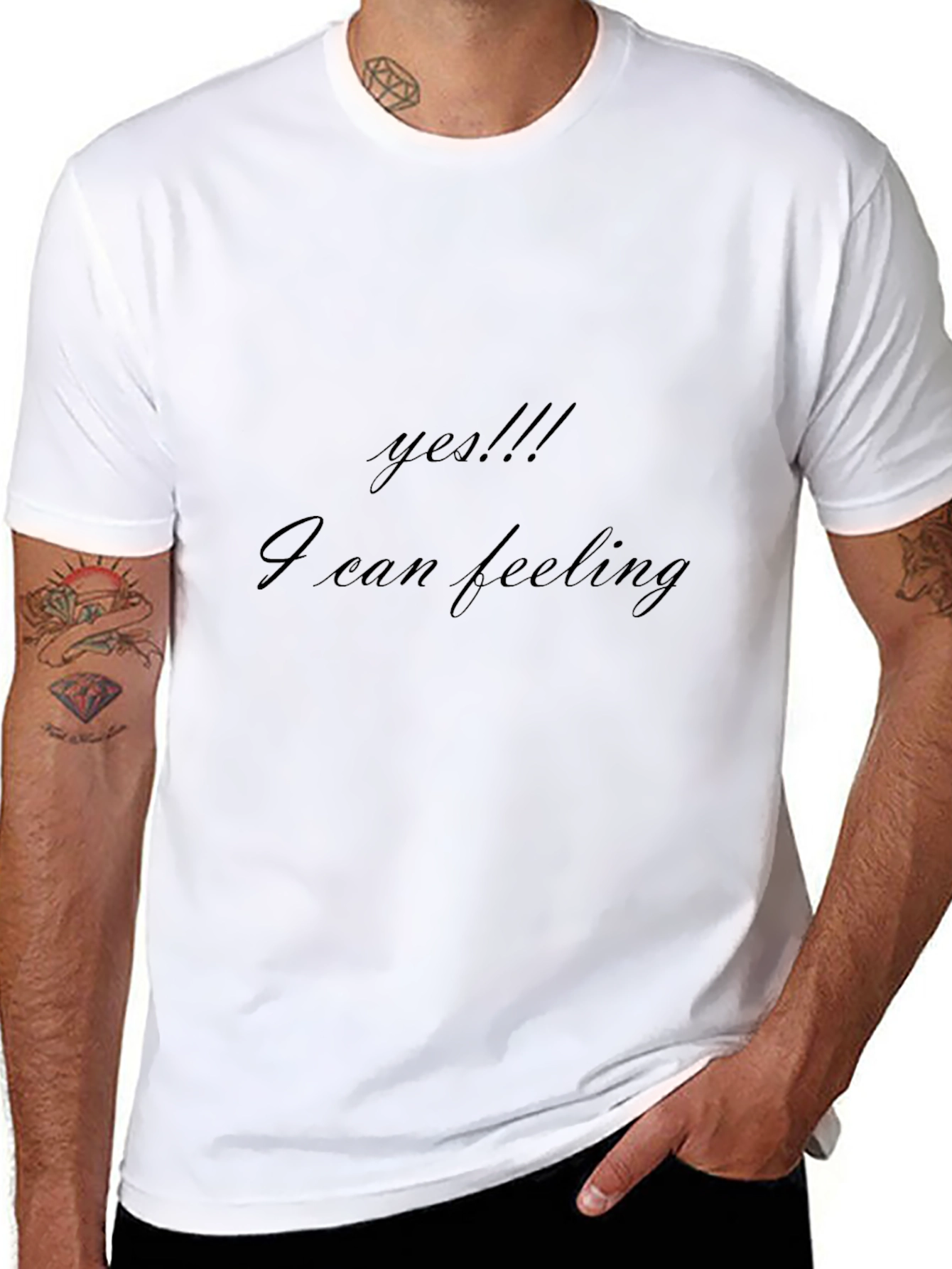 Yes!!! I Can Feeling Black Graphic Tee