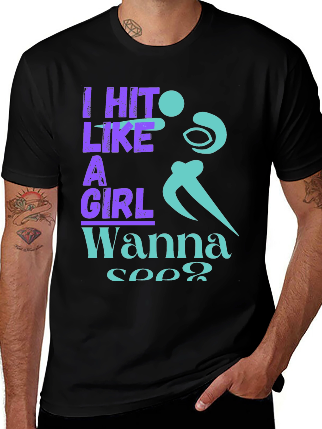 I Hit Like A Girl Graphic T-Shirt