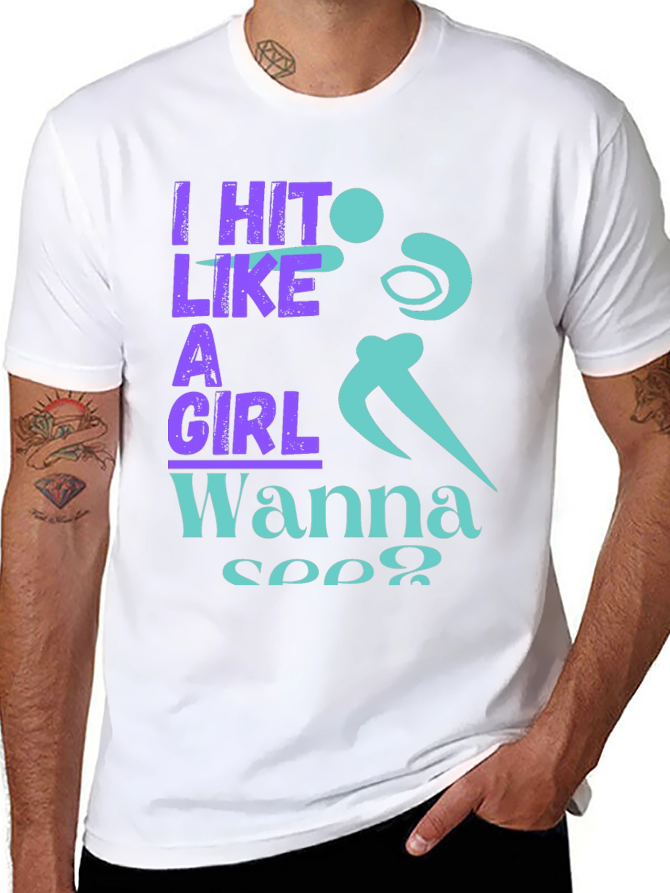I Hit Like A Girl Graphic T-Shirt