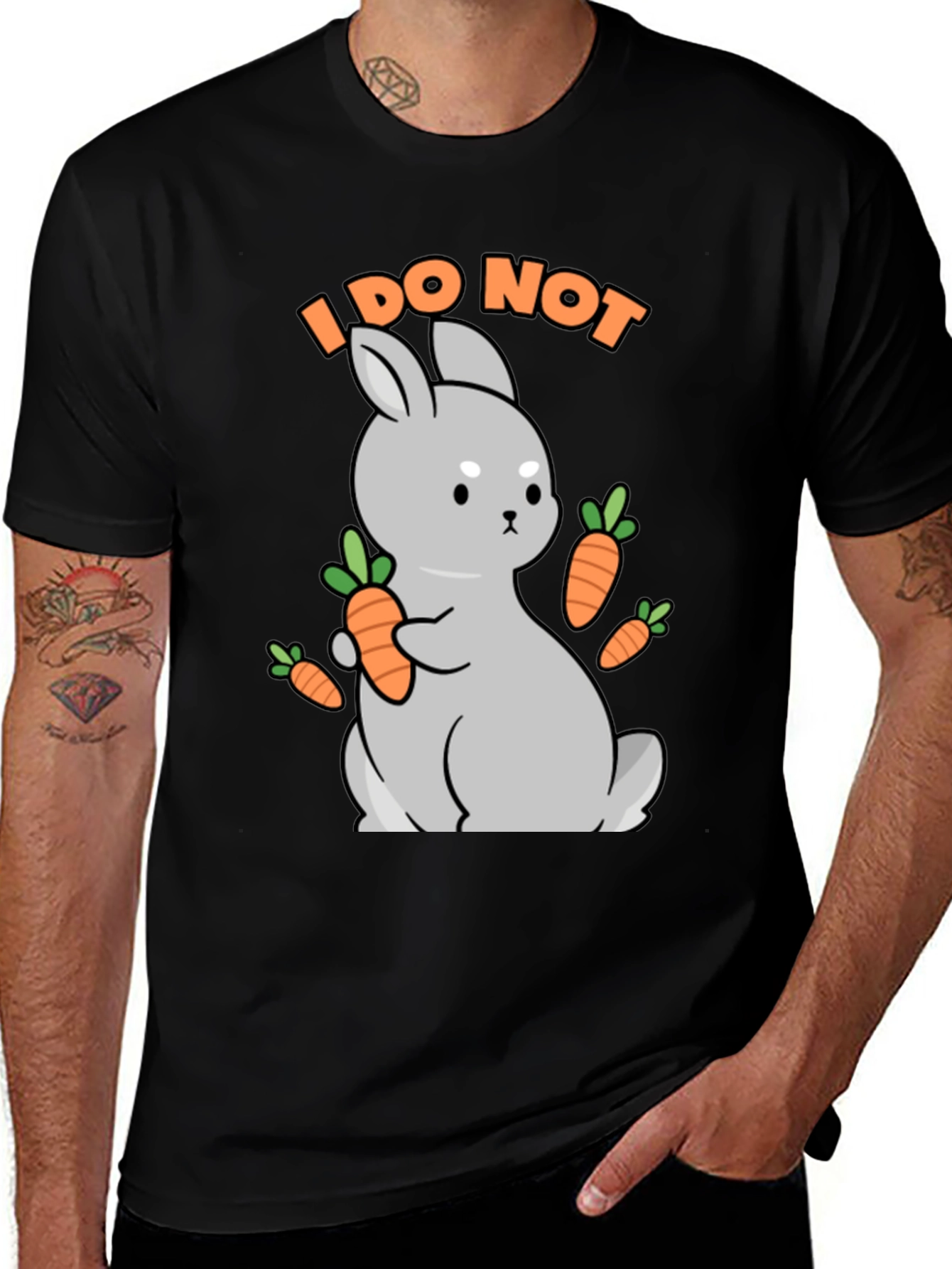 I DO NOT carrot cute bunny t-shirt