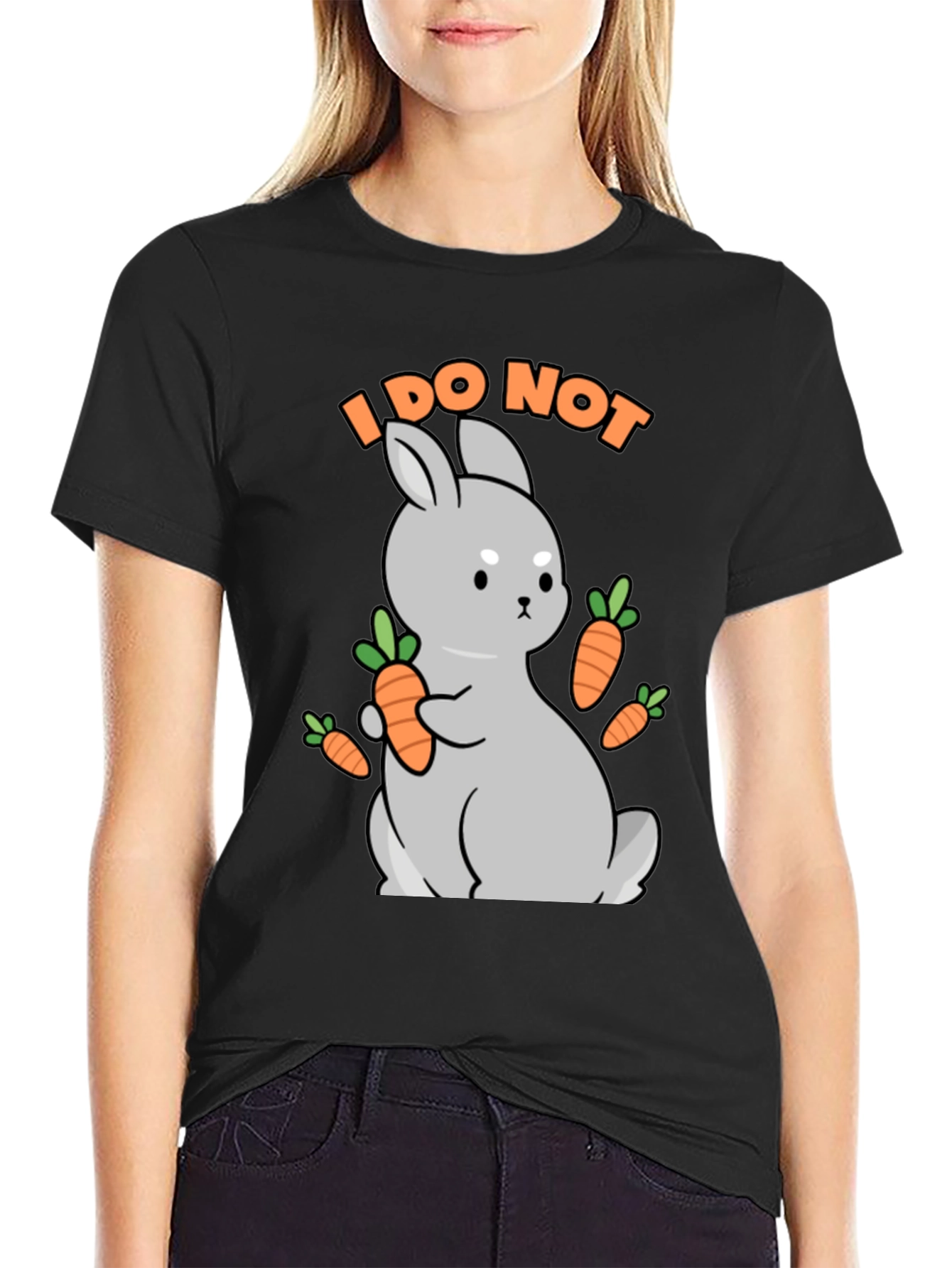 I DO NOT carrot cute bunny t-shirt