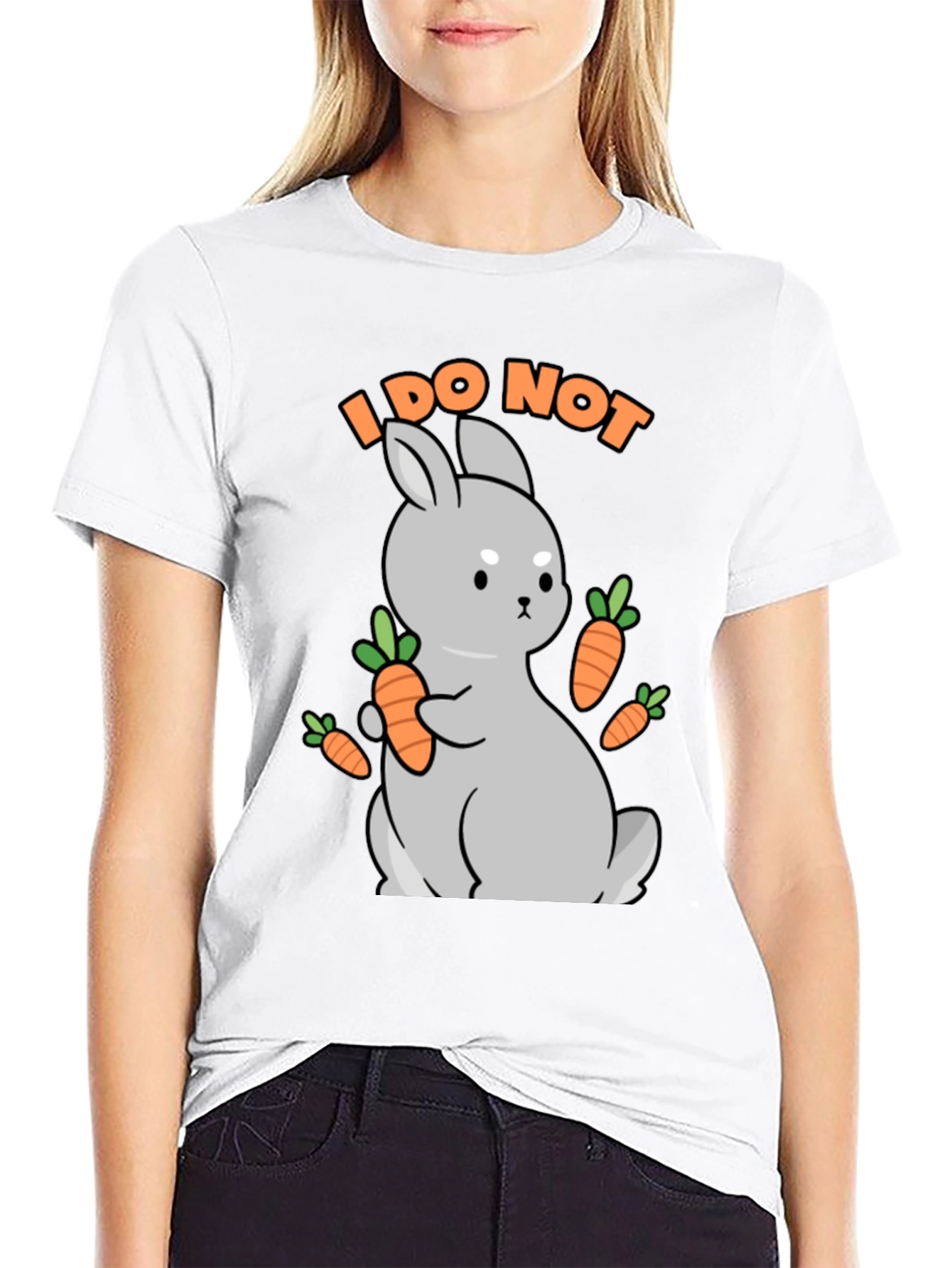 I DO NOT carrot cute bunny t-shirt
