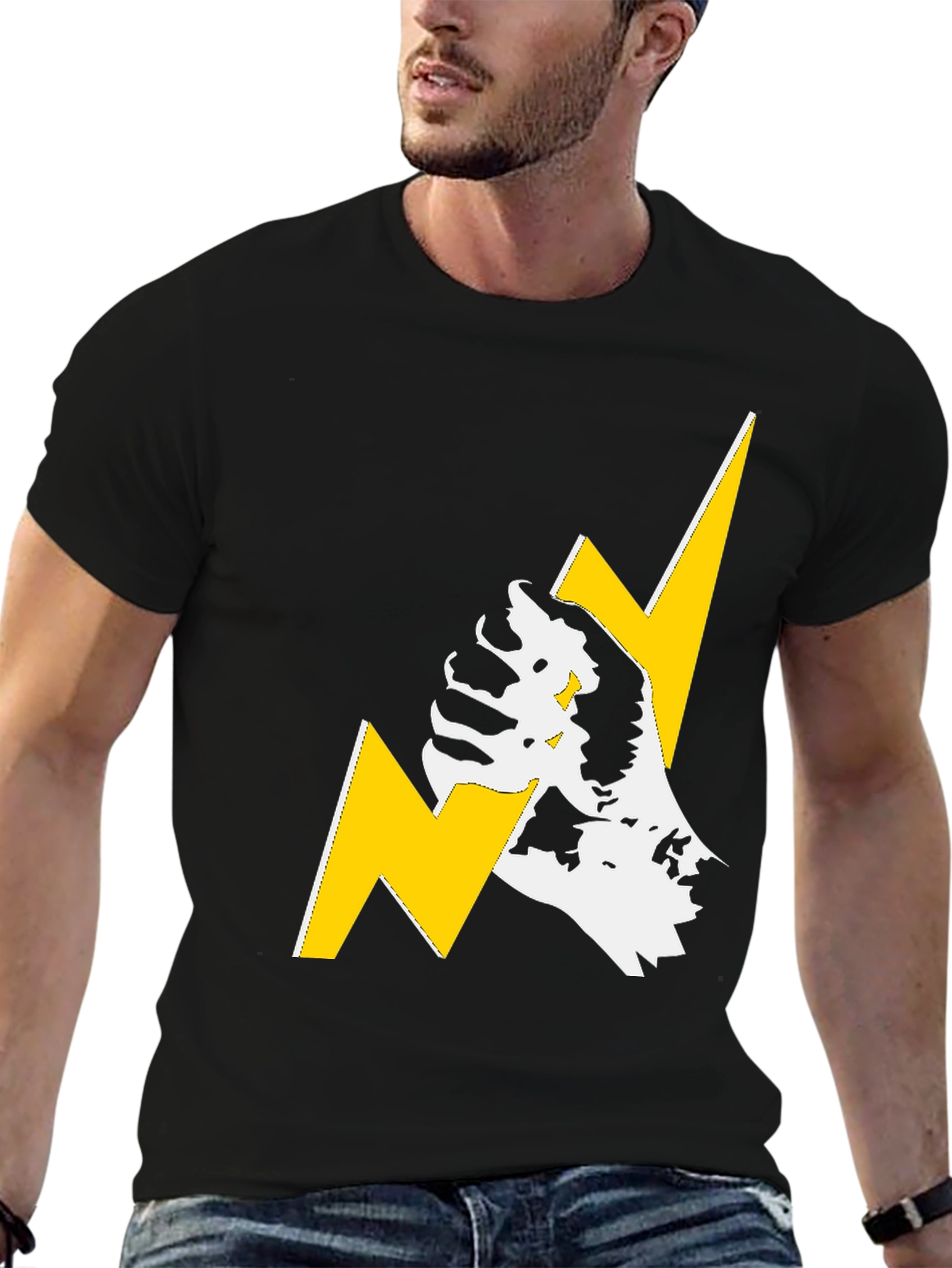 Lightning Bolt Graphic Tee - Bold Streetwear Style