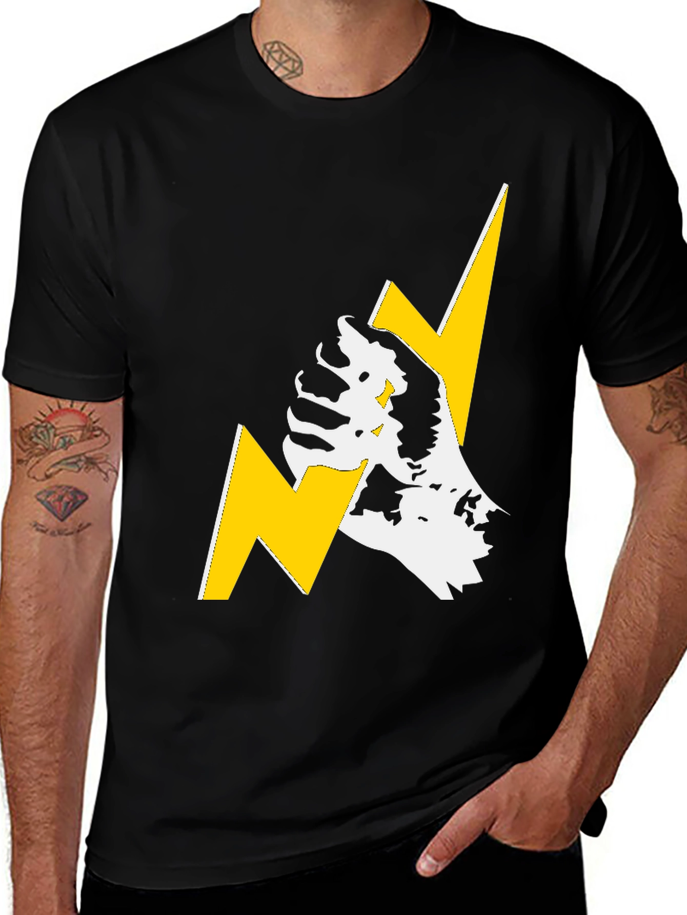 Lightning Bolt Graphic Tee - Bold Streetwear Style