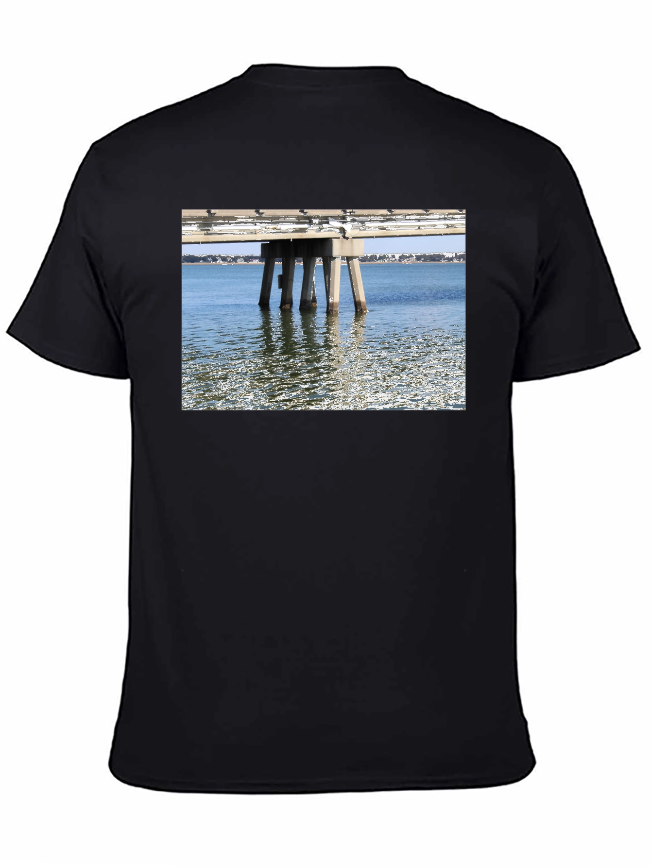 Bridge View Graphic Tee - Black Cotton Casual Wear