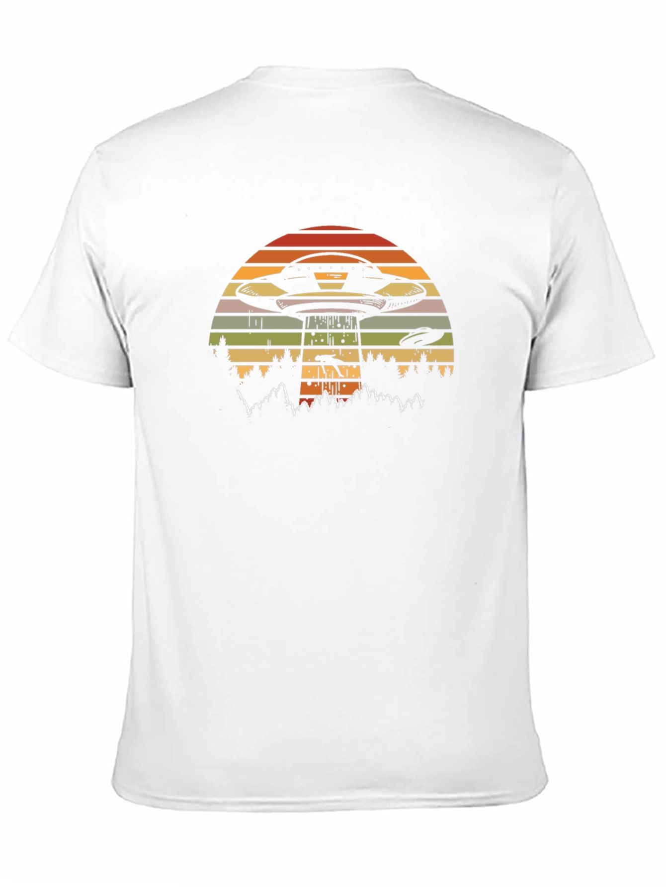 Retro UFO Abduction T-Shirt - Black