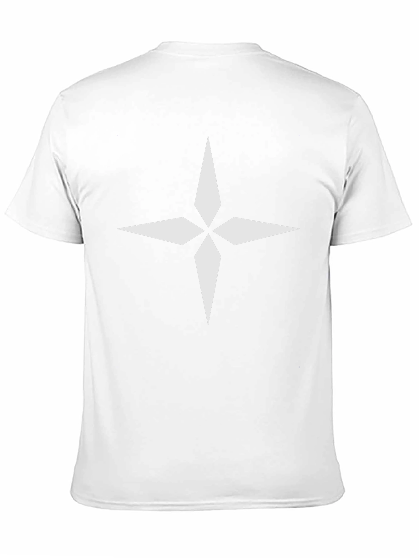 Modern Black T-Shirt with White Compass Graphic