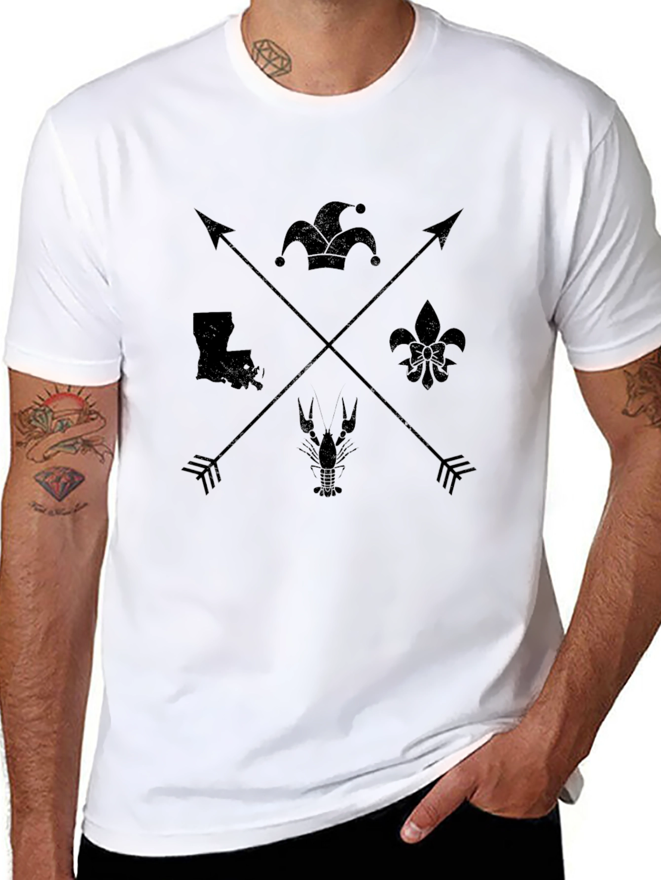 Louisiana Pride Graphic Tee - Mens Black T-Shirt