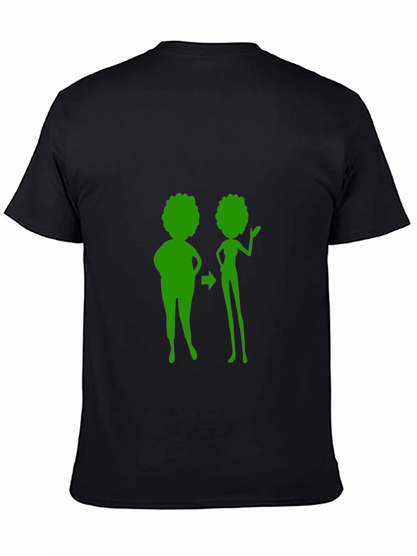 Weight Loss Journey Graphic Tee - Unisex Black T-Shirt