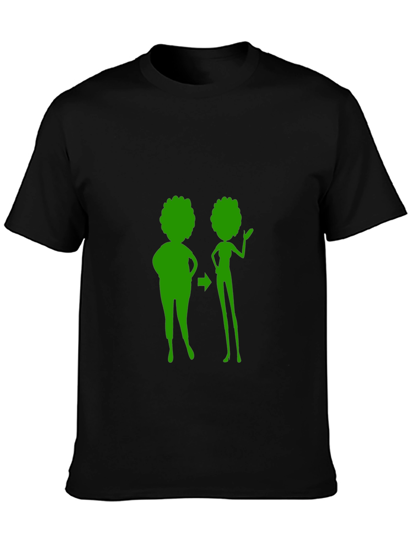 Weight Loss Journey Graphic Tee - Unisex Black T-Shirt