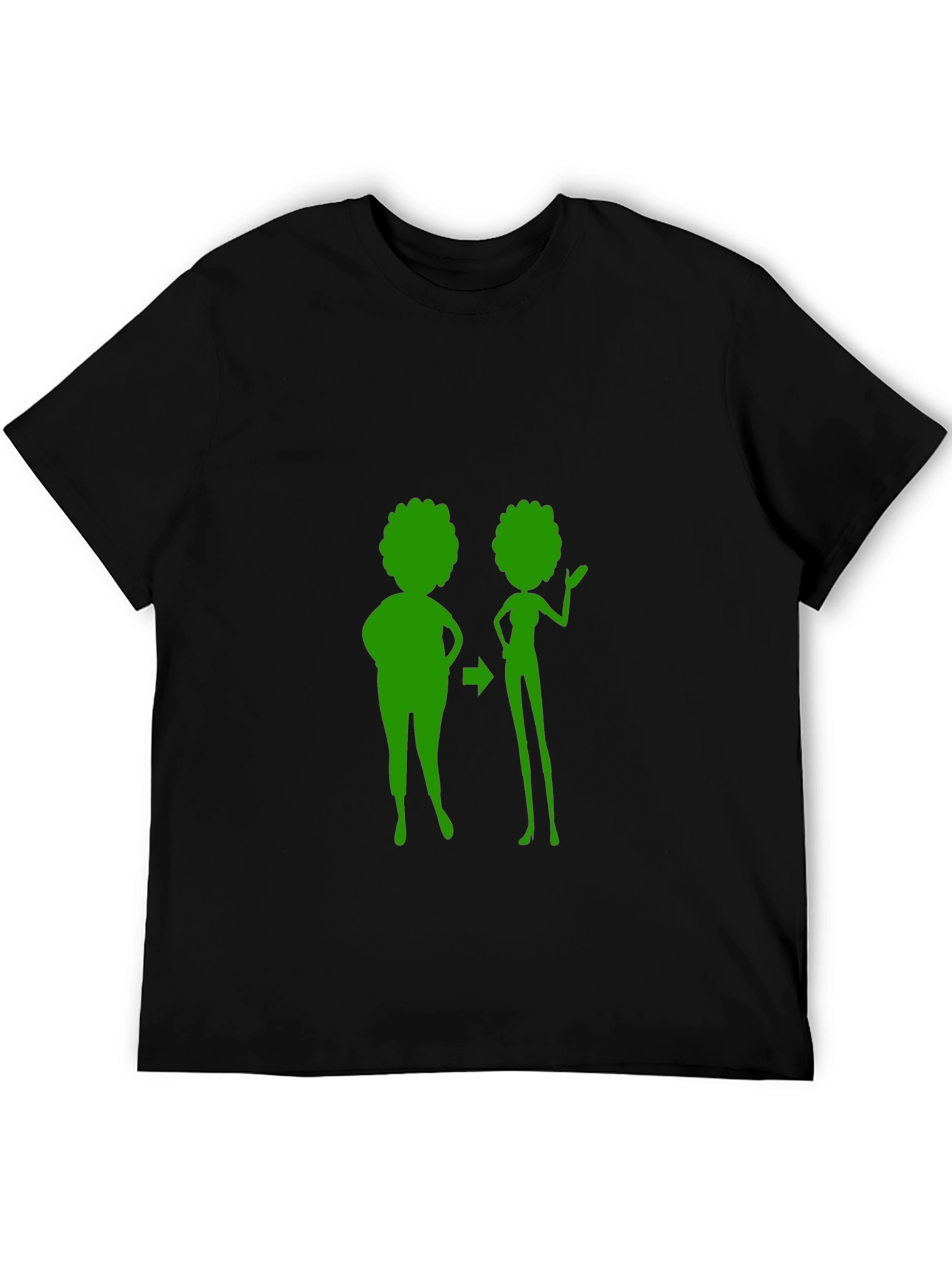 Weight Loss Journey Graphic Tee - Unisex Black T-Shirt