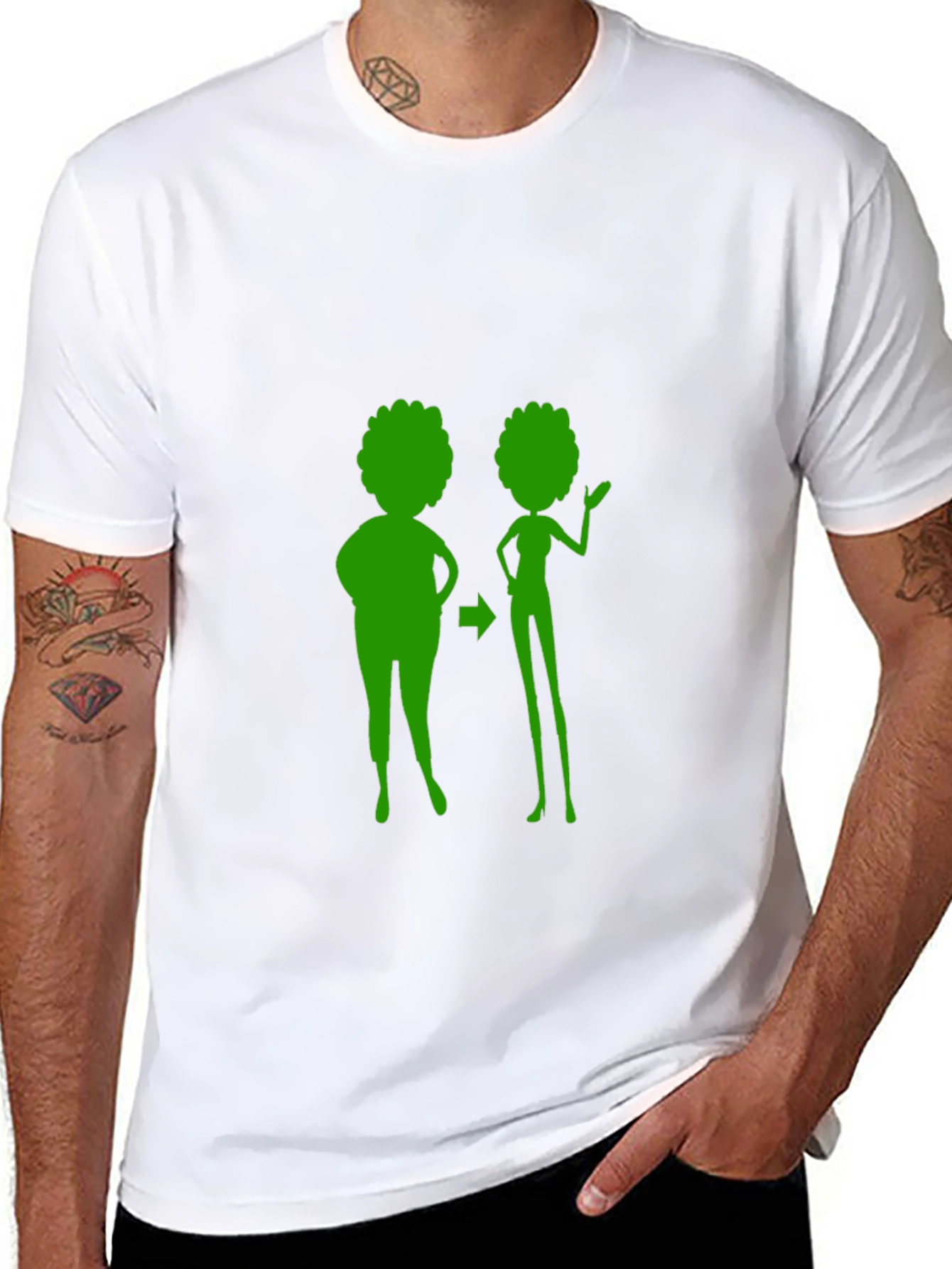Weight Loss Journey Graphic Tee - Unisex Black T-Shirt