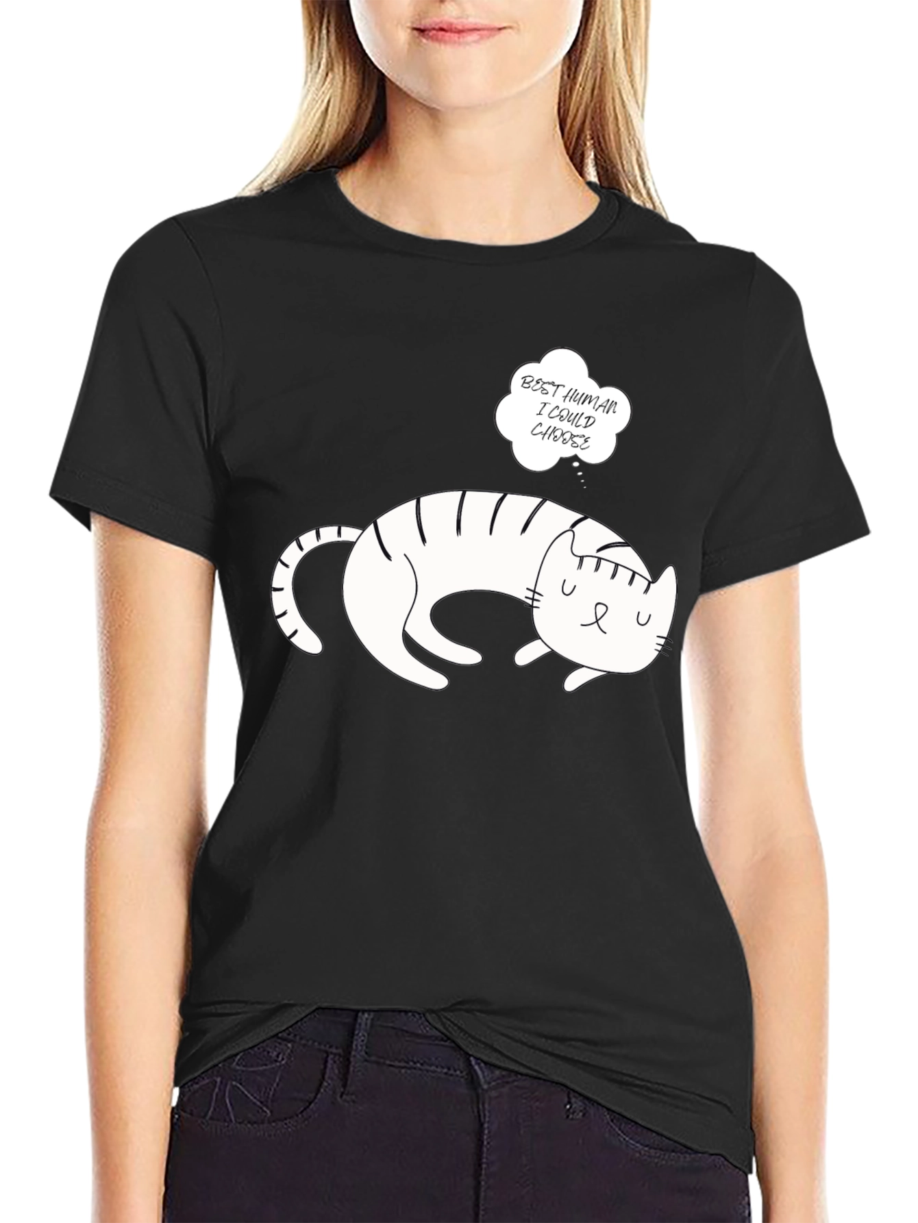 Cat Lover T-Shirt - Best Human I Could Choose