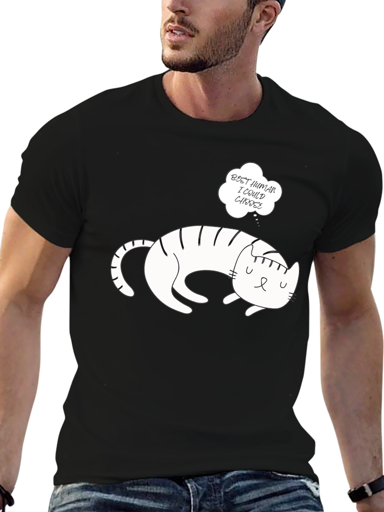 Cat Lover T-Shirt - Best Human I Could Choose