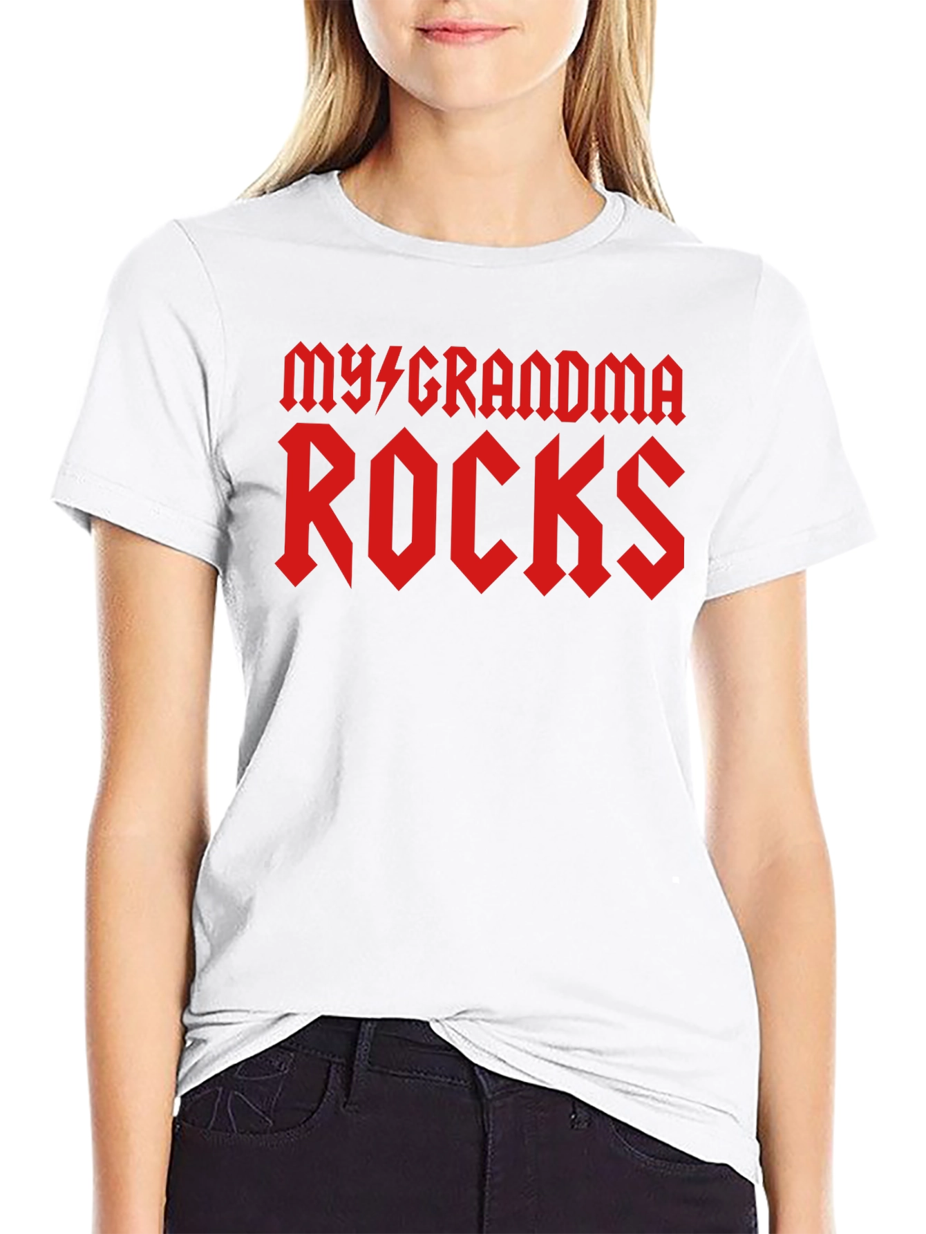 My Grandma Rocks Black T-Shirt