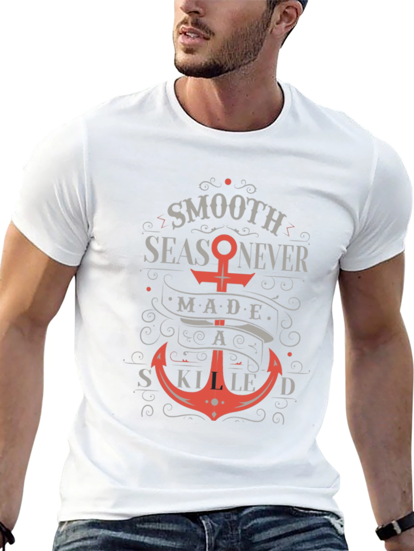 Smooth Seas T-Shirt - Anchor Graphic Tee