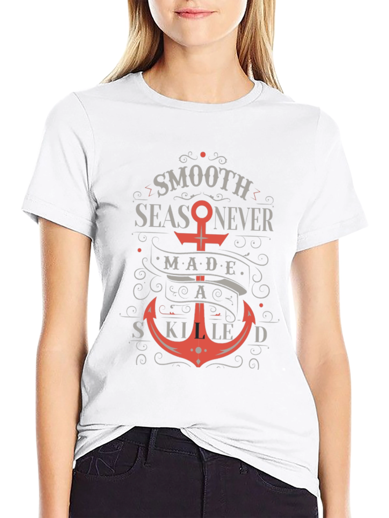 Smooth Seas T-Shirt - Anchor Graphic Tee