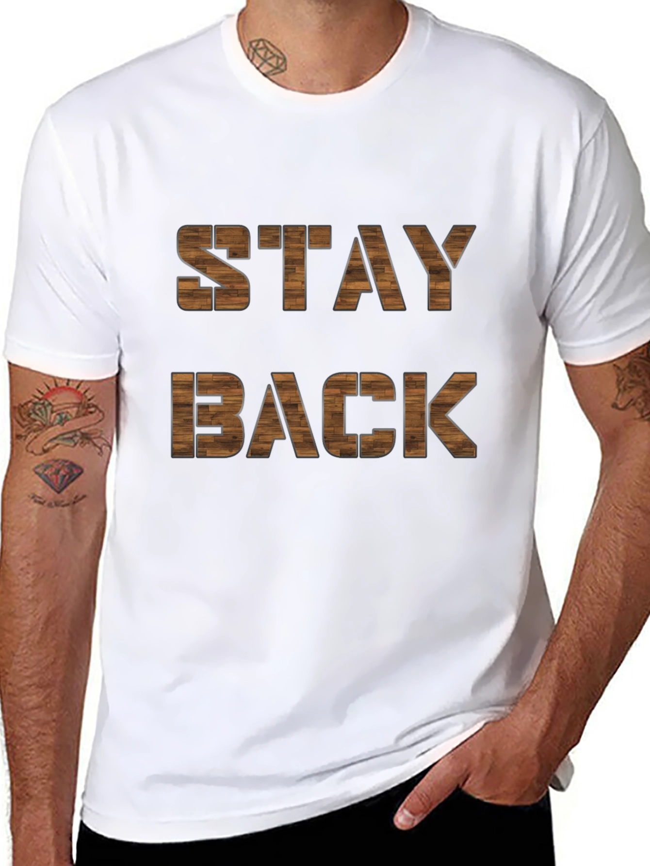 Stay Back Graphic Print Tee