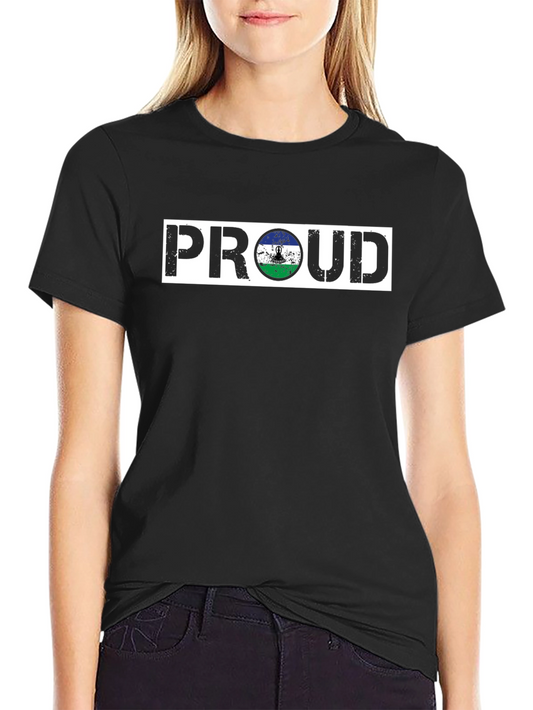 Proud Lesotho Flag Graphic T-Shirt