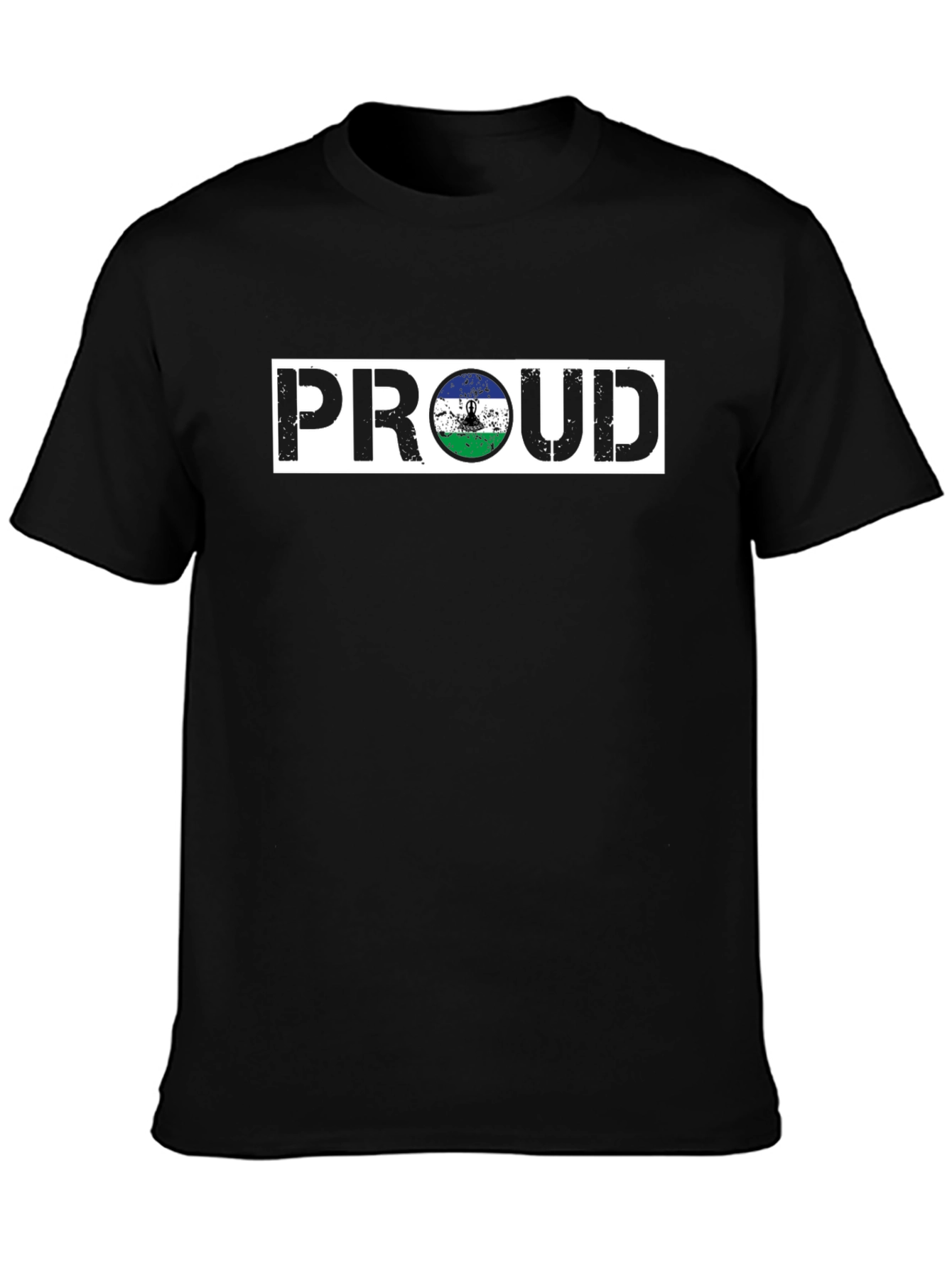 Proud Lesotho Flag Graphic T-Shirt