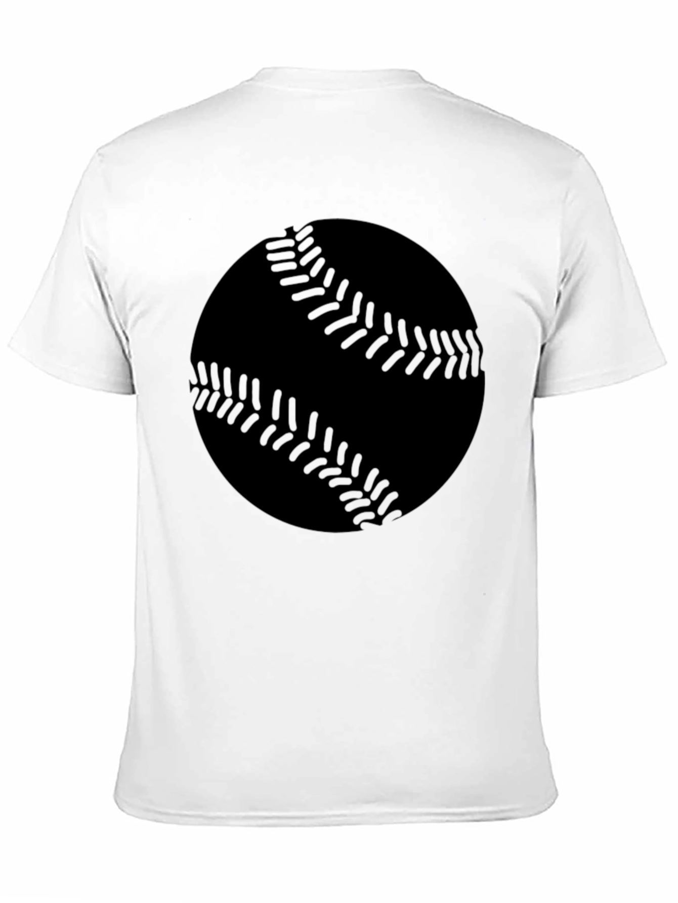 Baseball Graphic Tee - Black Cotton T-Shirt